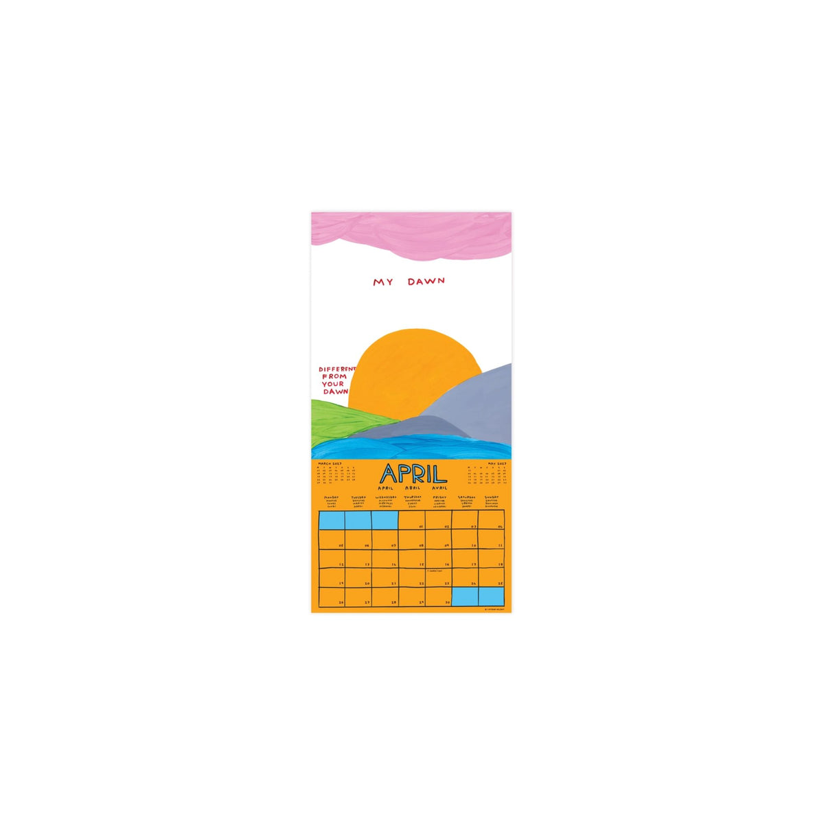 David Shrigley Calendar 2027 April