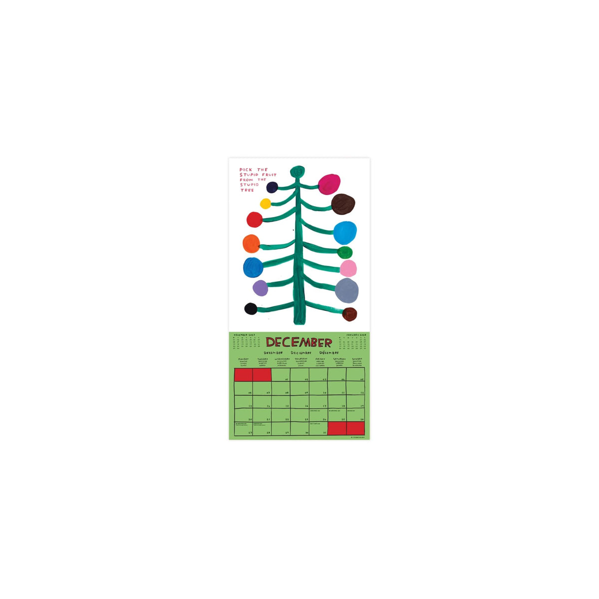 David Shrigley Calendar 2027 December