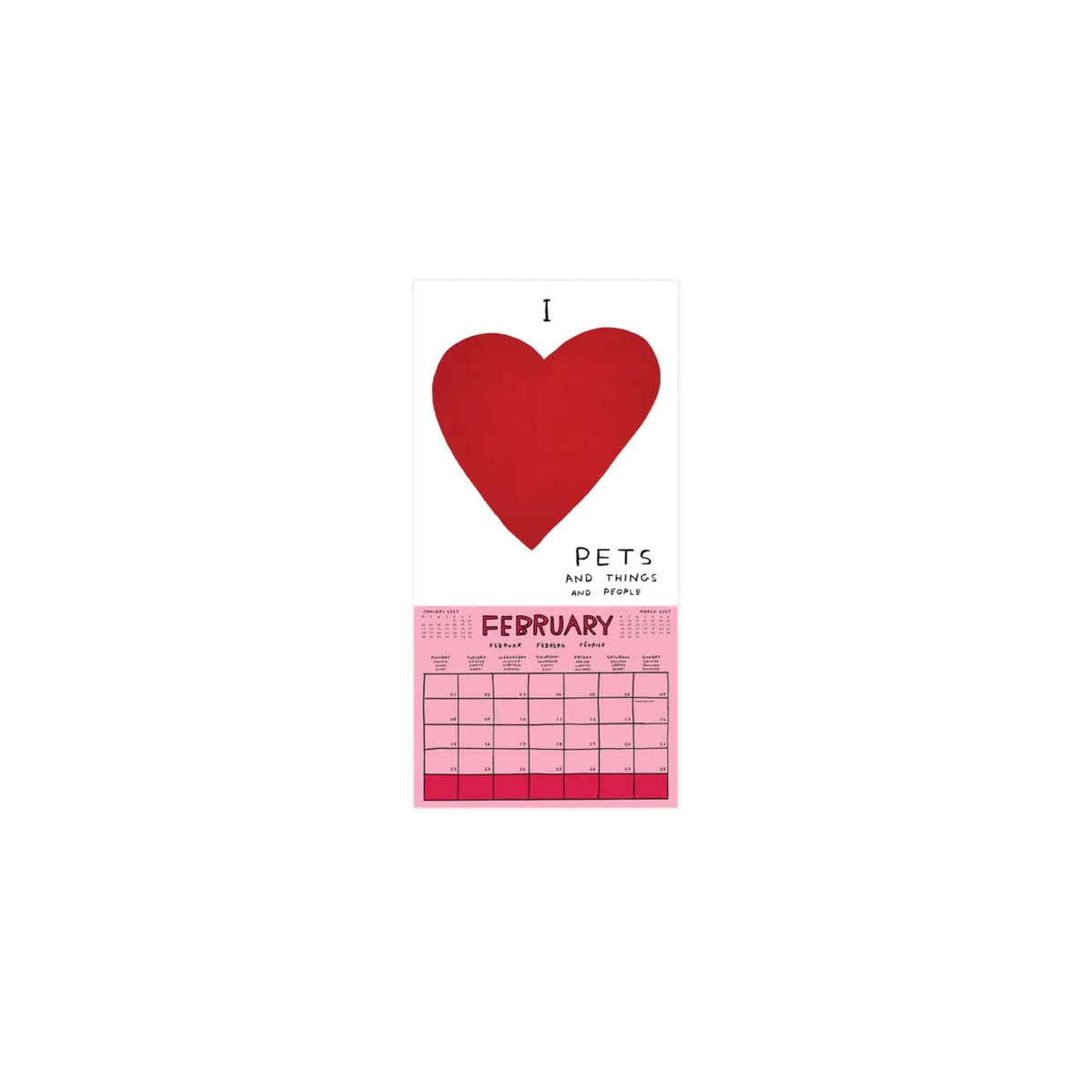 David Shrigley Calendar 2027 February