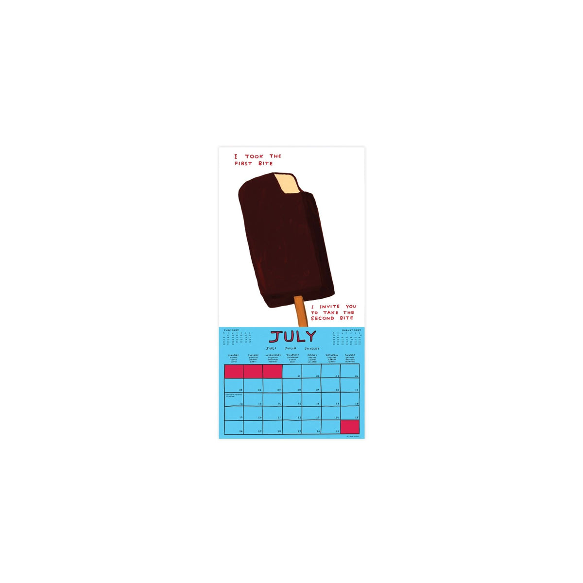 David Shrigley Calendar 2027 July