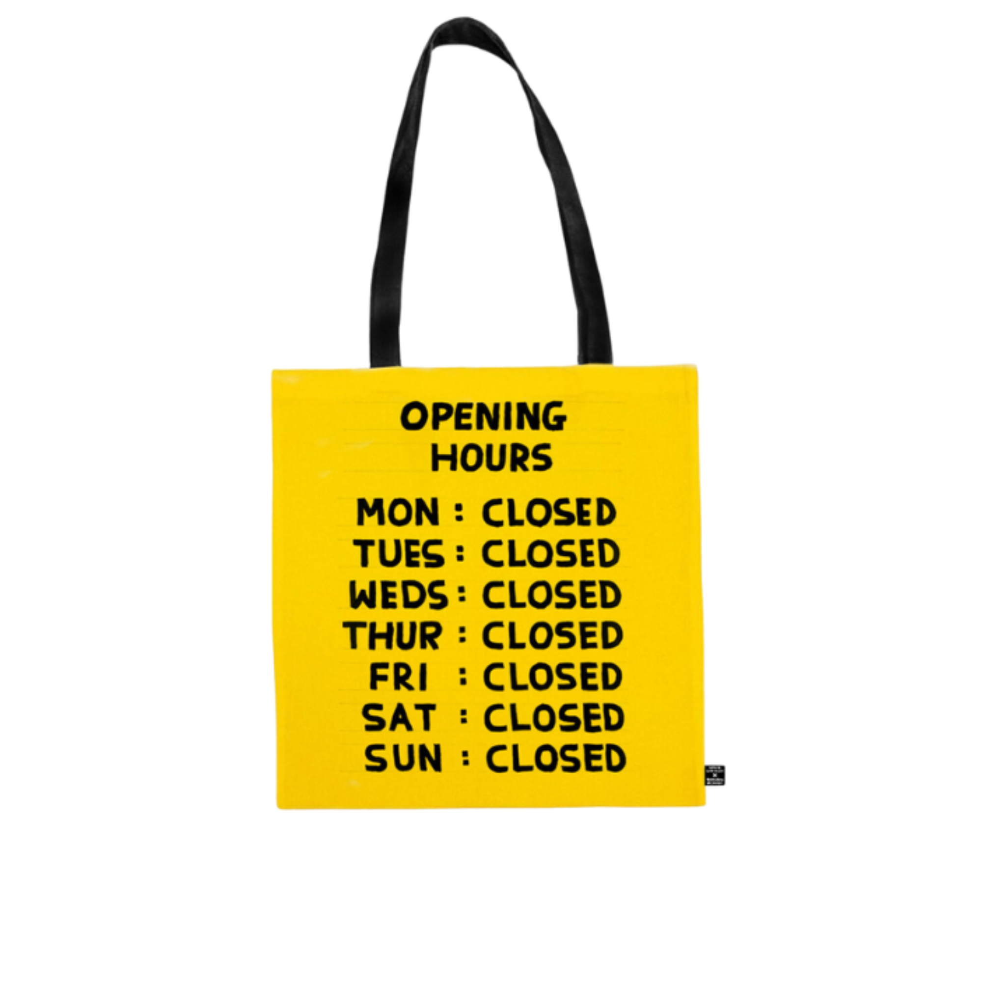 David Shrigley Opening Hours Tote Bag