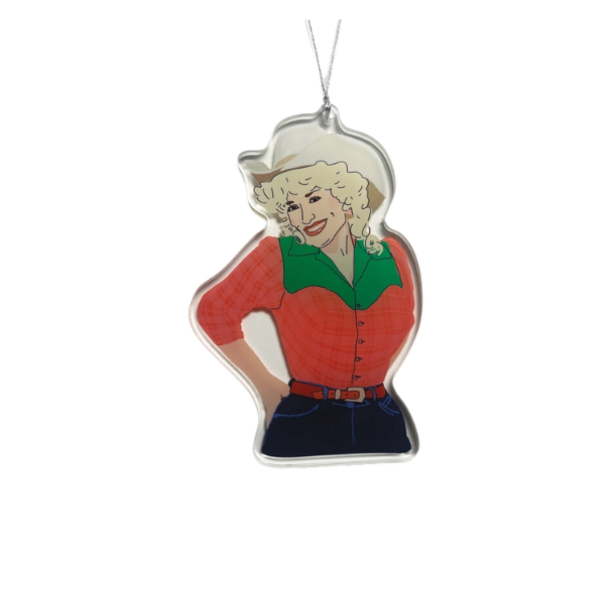 Dolly Parton in red and green Decoration