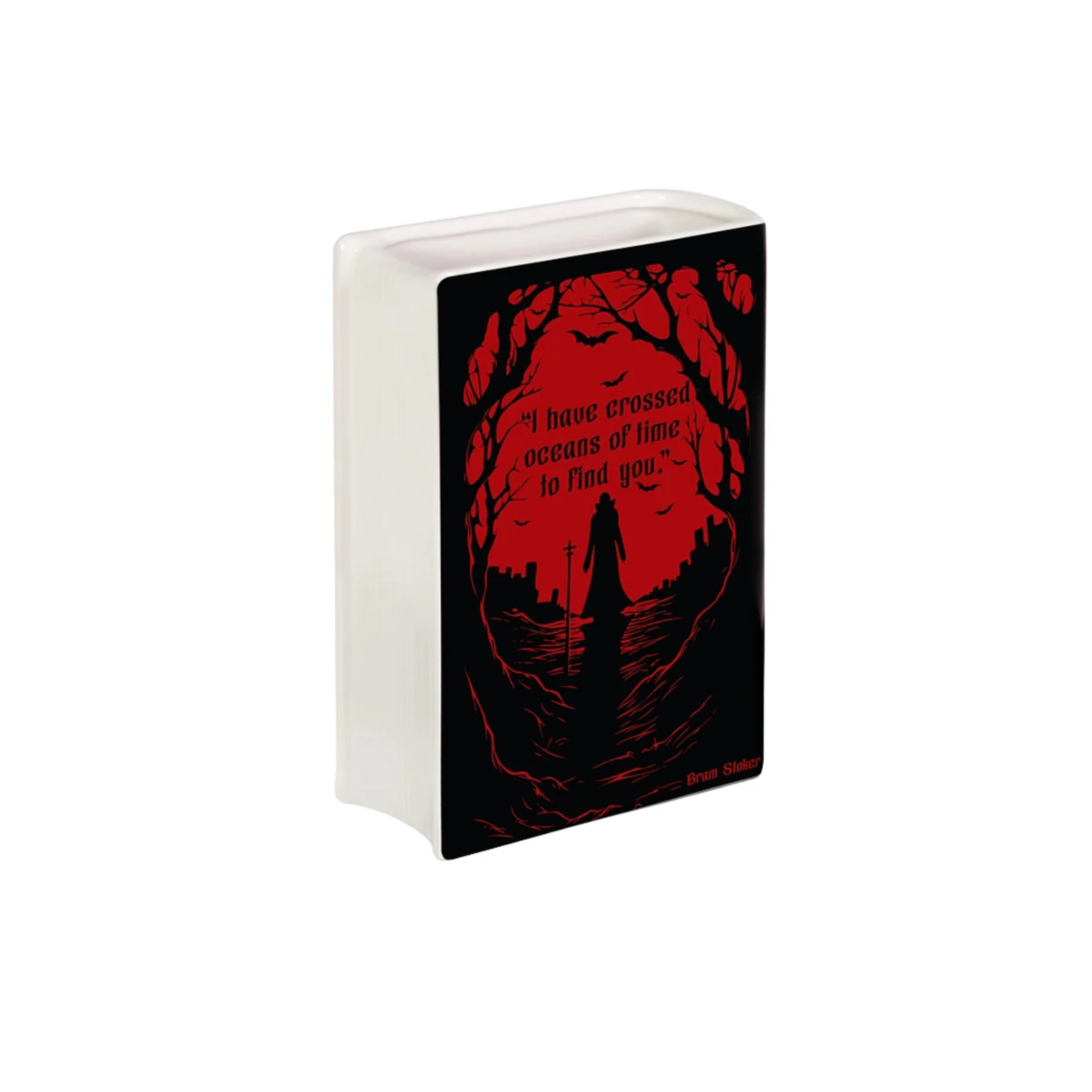 Dracula Book Vase Back