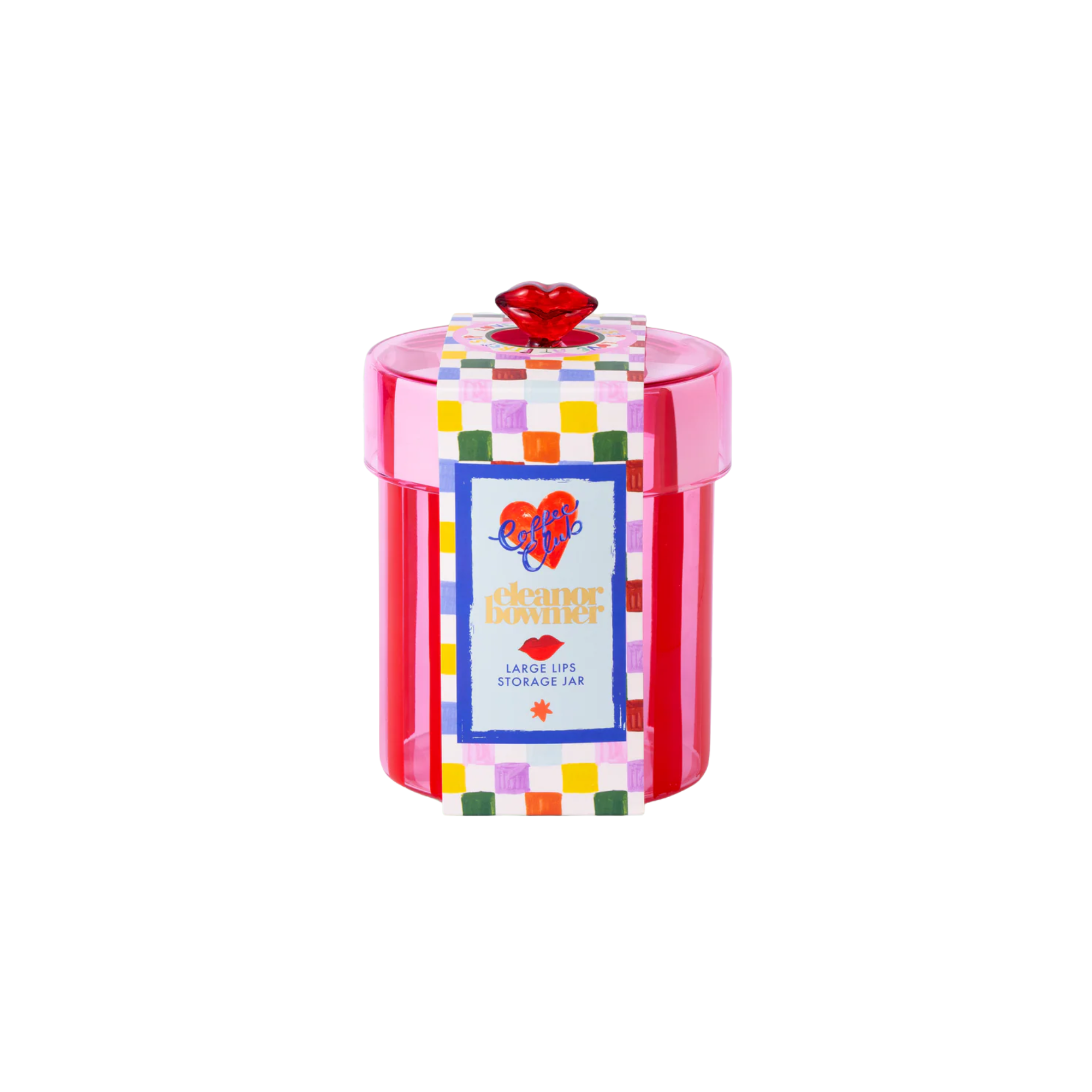 Elanor Bowmer Large Lips Glass Storage Jar with Packaging