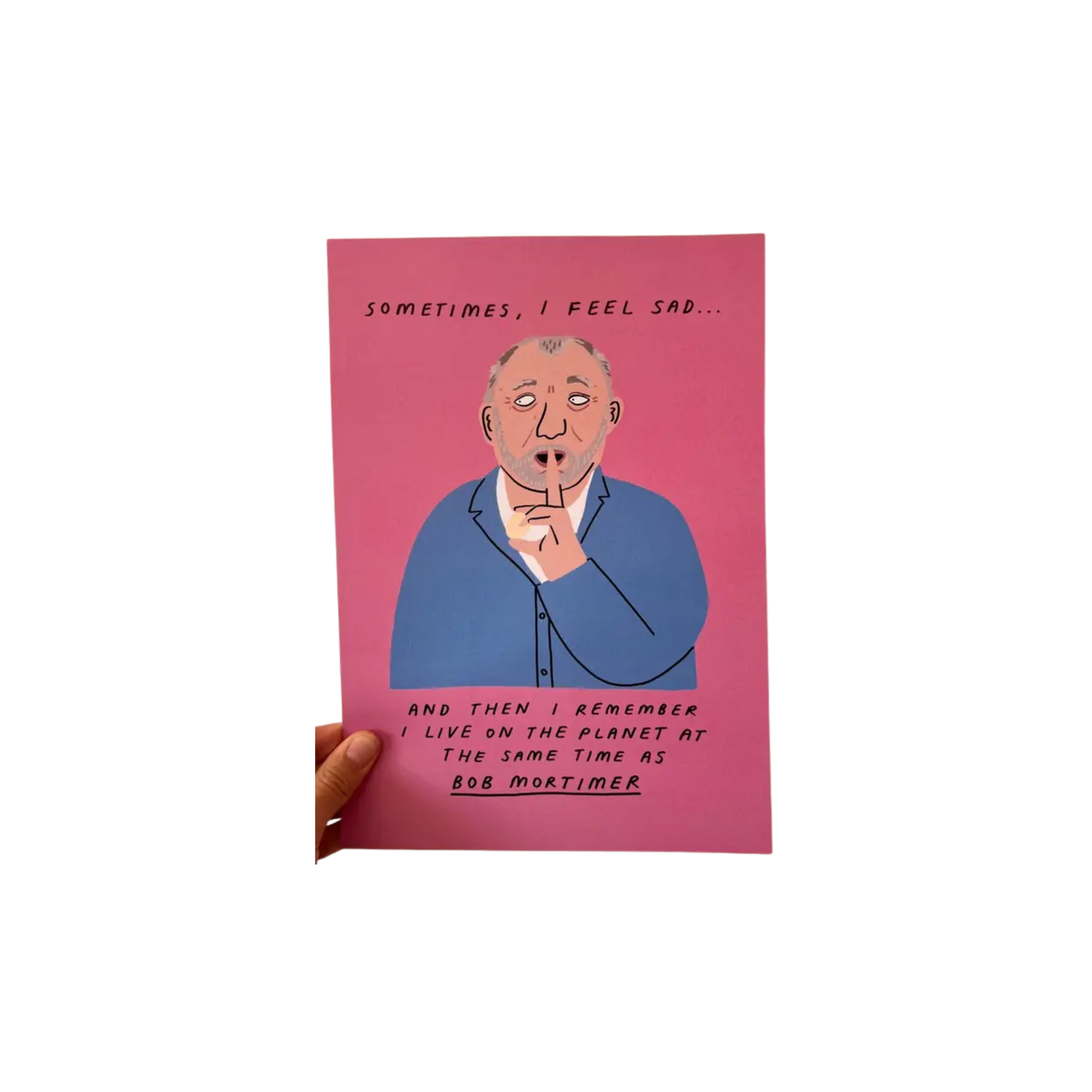 Ellastrated Bob Mortimer A4 Print