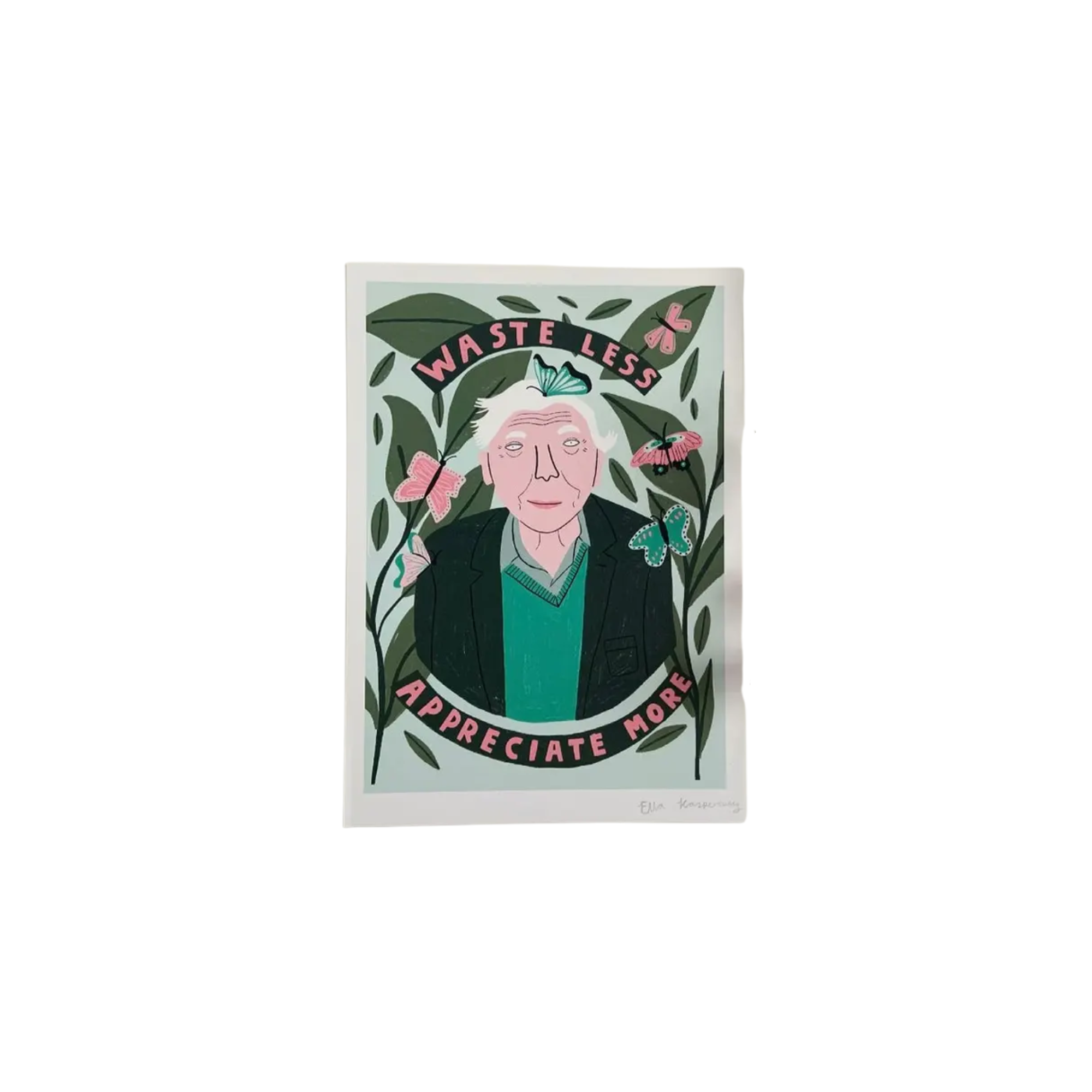 Ellastrated David Attenborough A4 Print