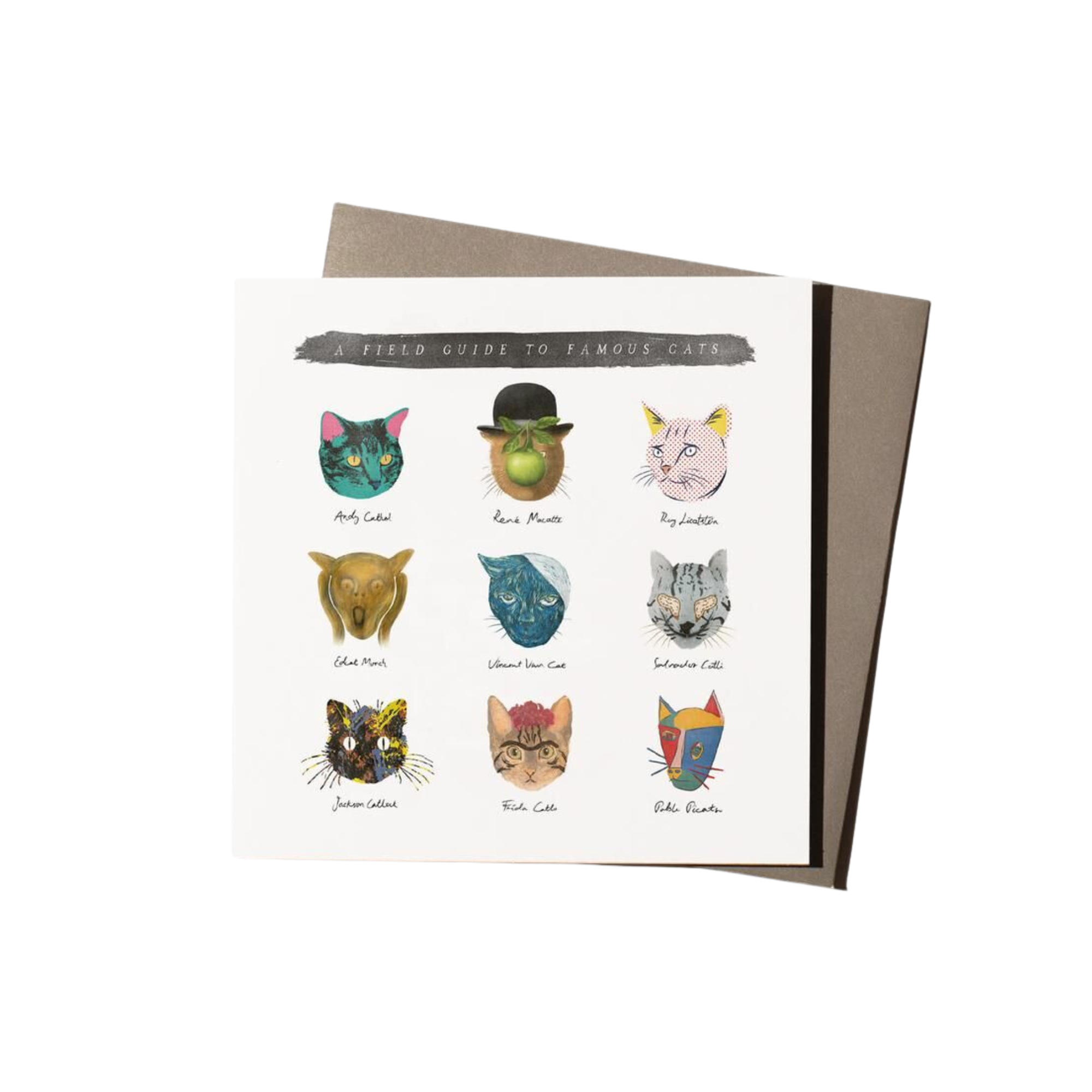 Field Guide to Famous Cats Card