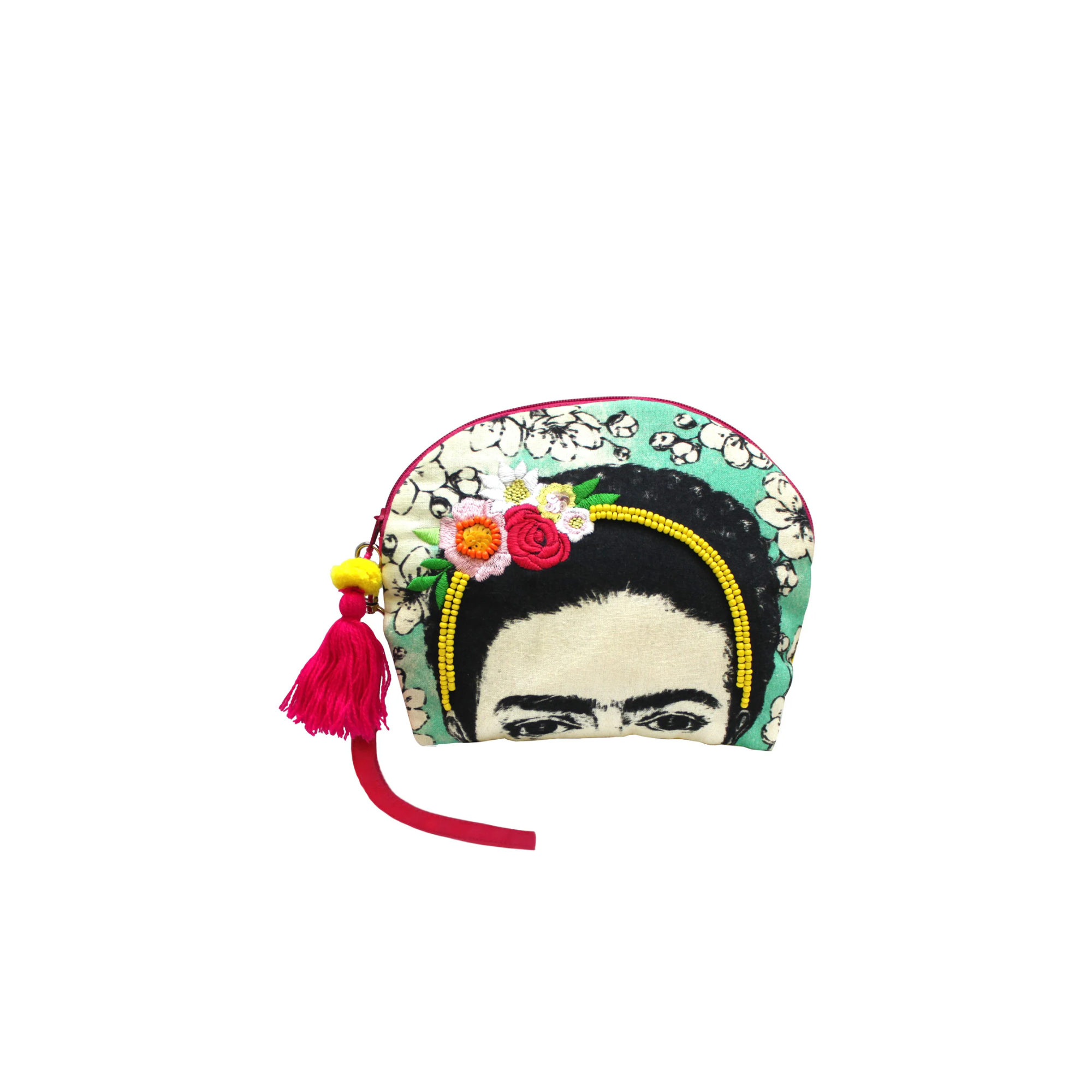 Frida Kahlo Eyes Make Up Bag Front