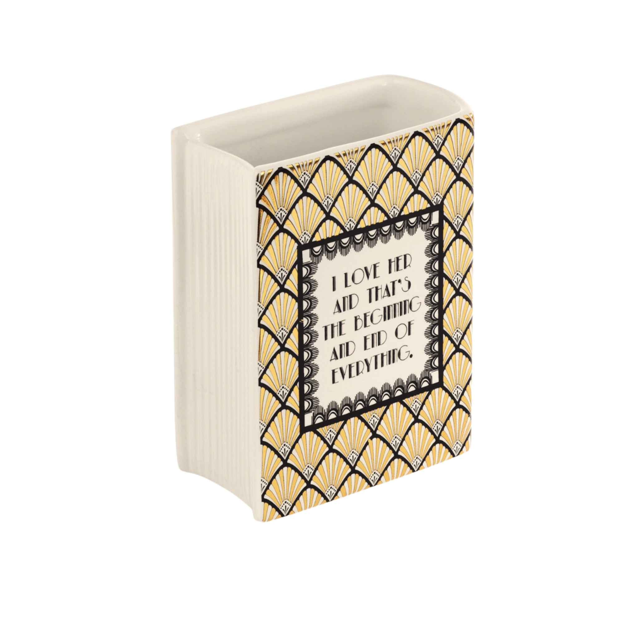 Great Gatsby Book Vase Back