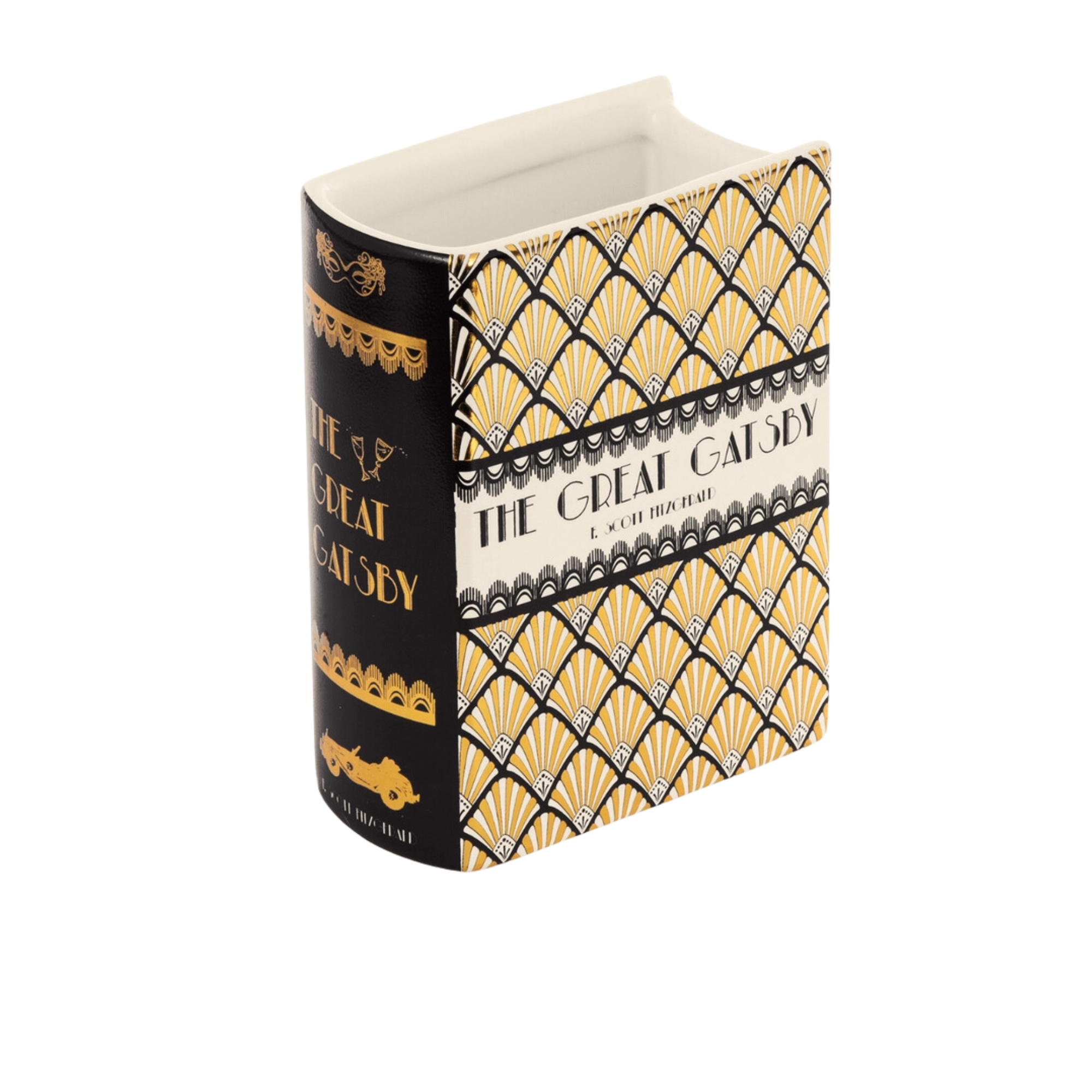 Great Gatsby Book Vase Front