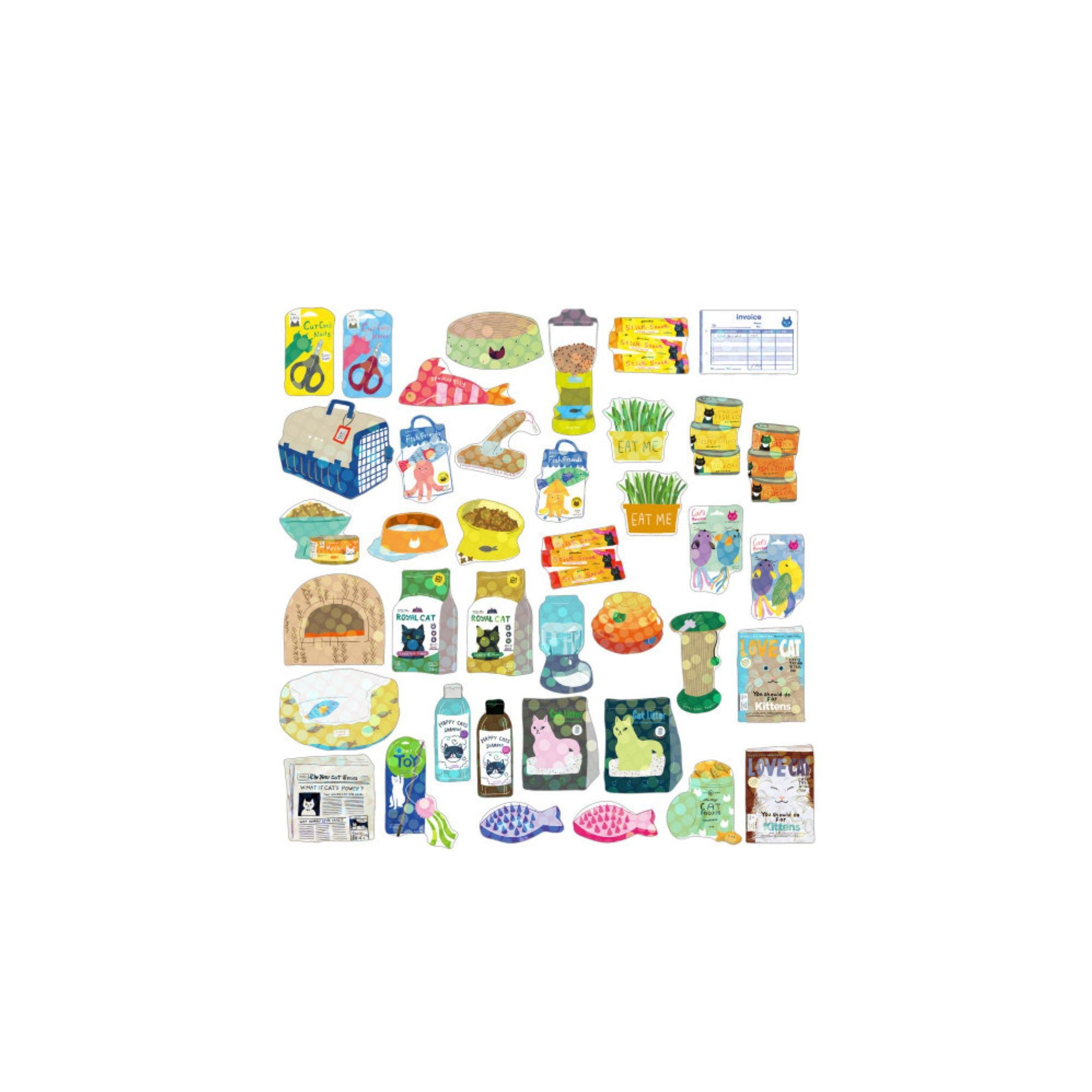 Haco Cat Supplies Stickers