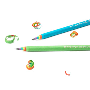 Happiness For Everyday Pencil Set With Rainbow Shavings