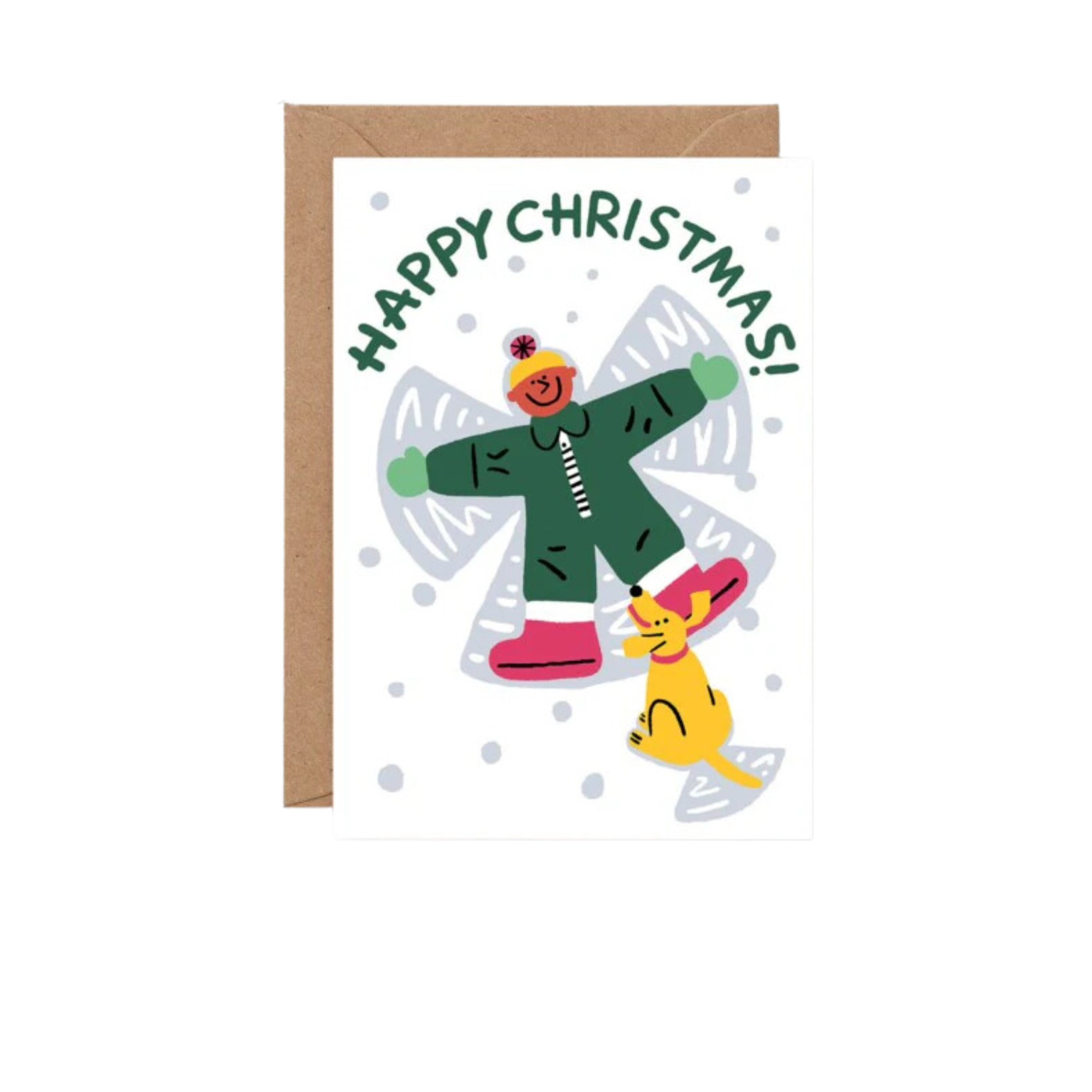 Happy Christmas Snow Angel Card