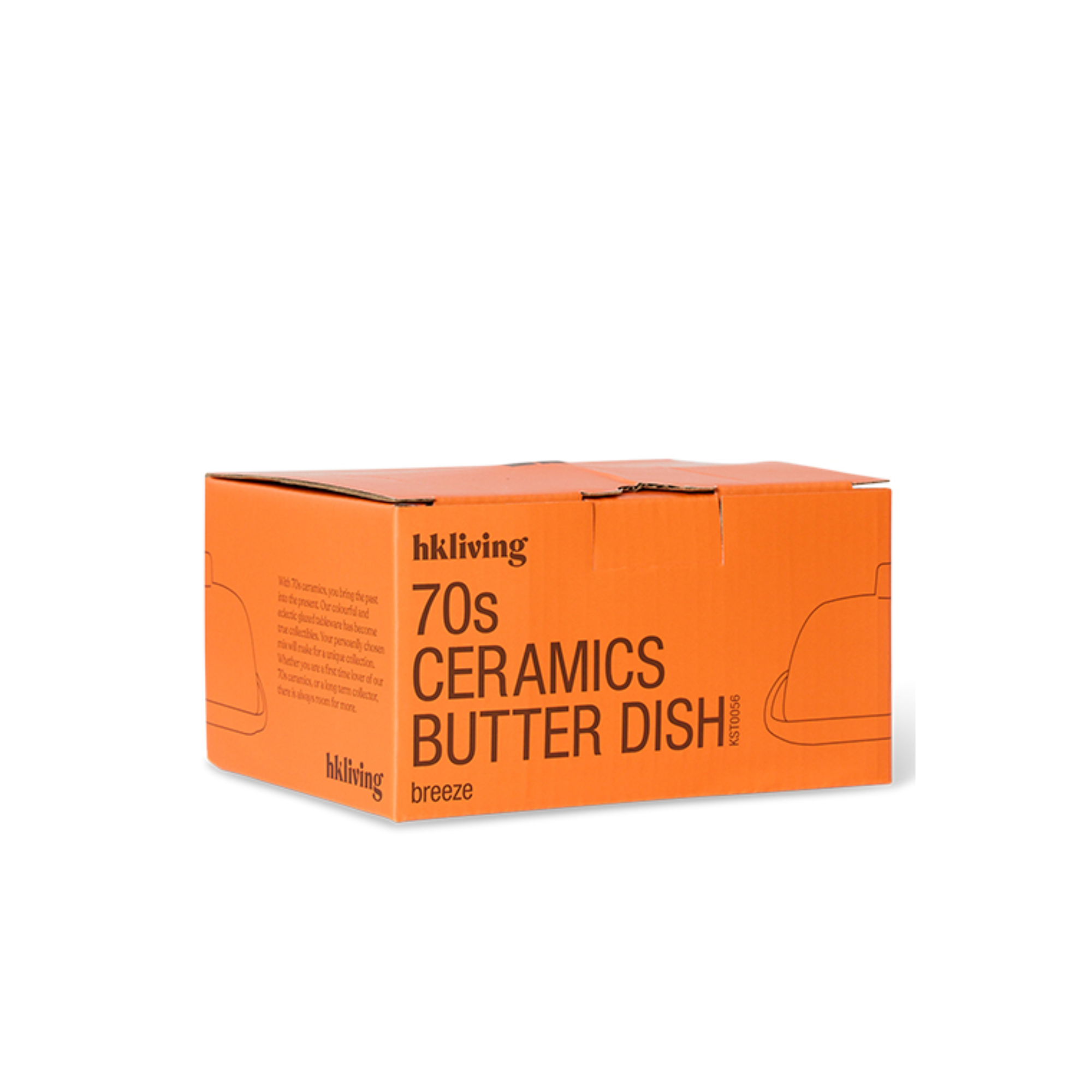 HKLIVING 70 Ceramics Butter Dish Box