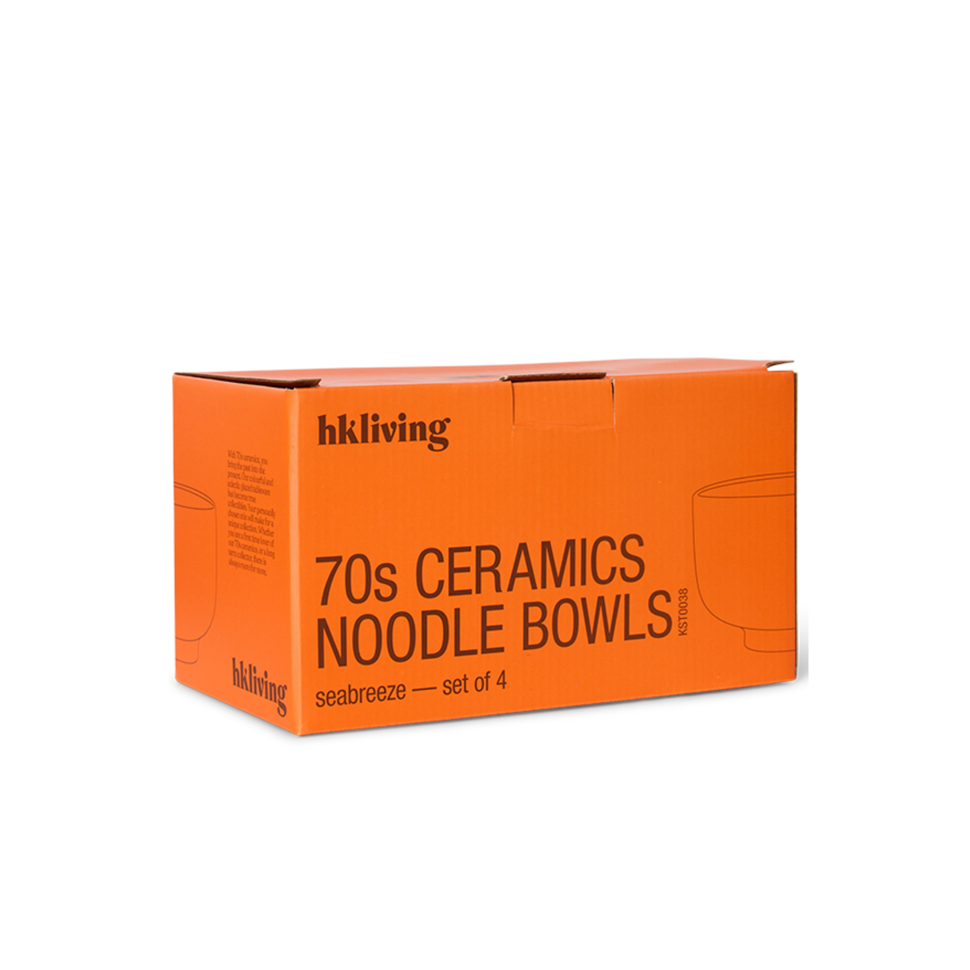 HKLIVING 70s ceramics Noodle Bowls Seabreeze Set of 4 Box