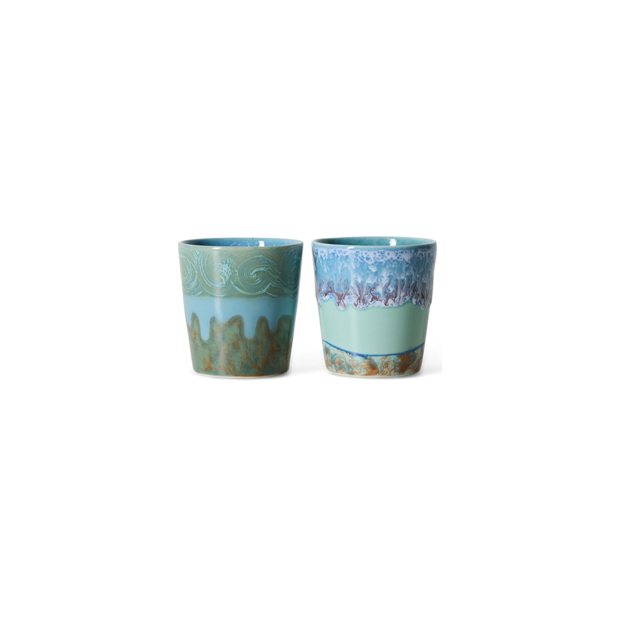 HKLIVING 70s ceramics Starry Night Coffee Mug Set of 2
