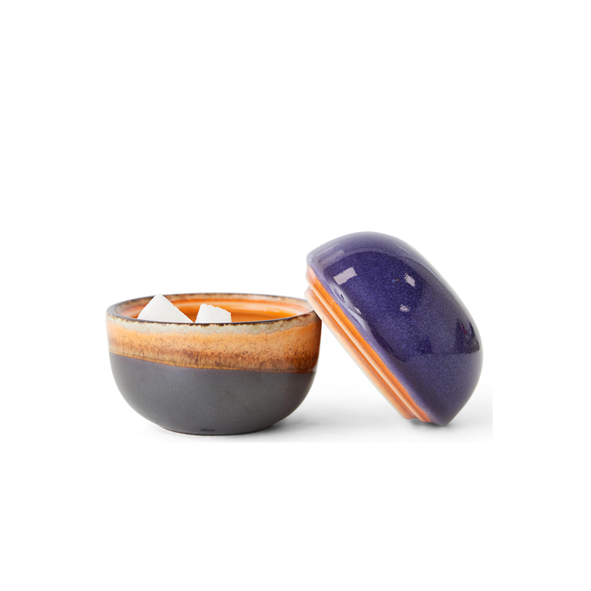 HKLIVING 70s Ceramics Sugar Pot Open