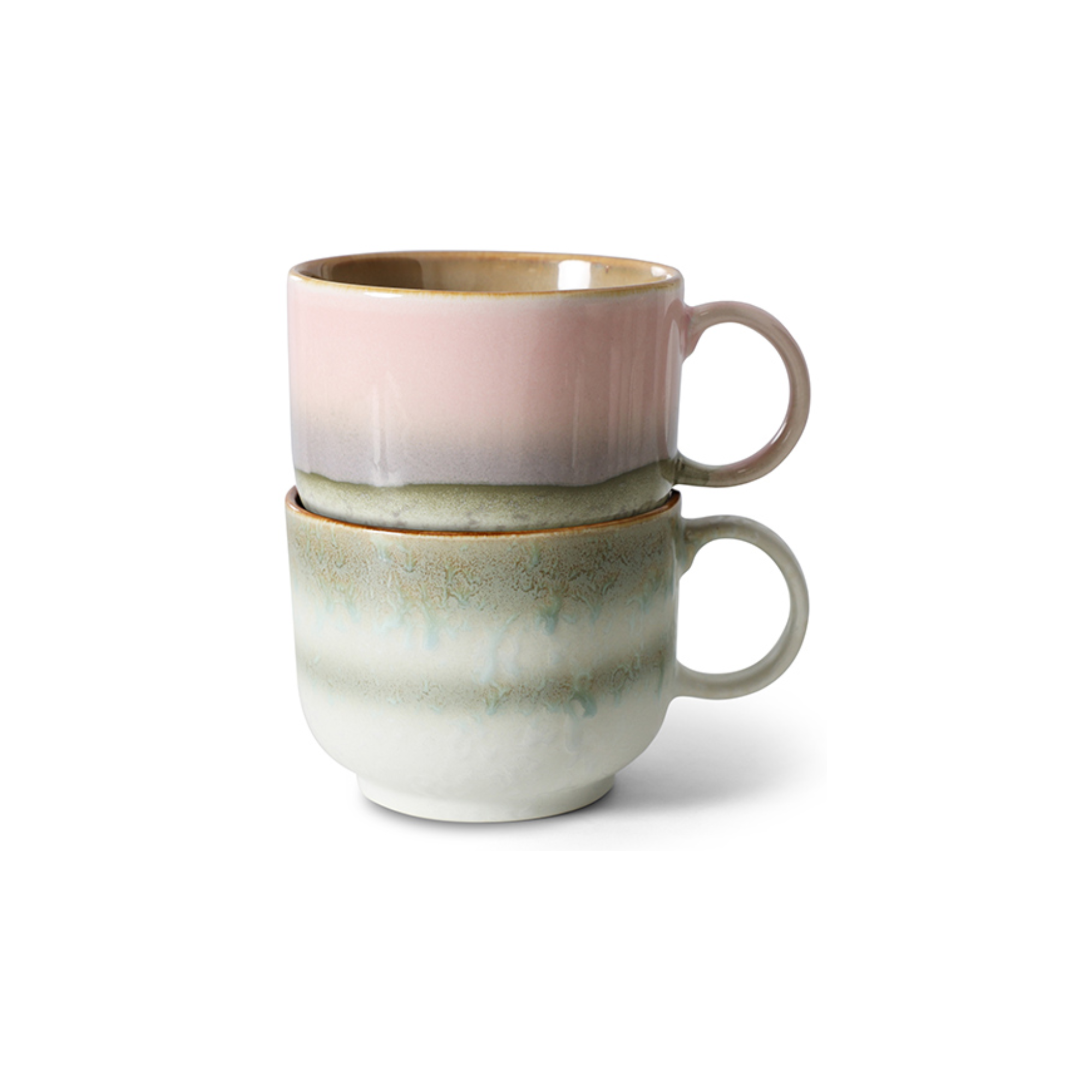 HKLIVING 70s Ceramics Tea Cups Nova Set of 2