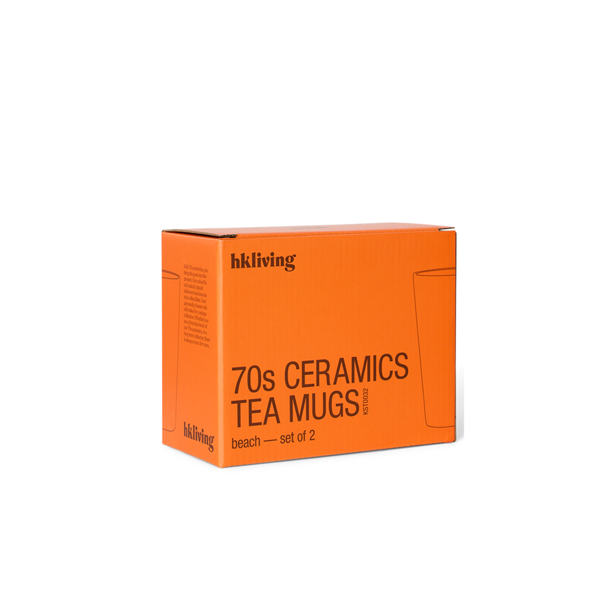 HKLIVING 70s Ceramics Tea Mugs Beach Box