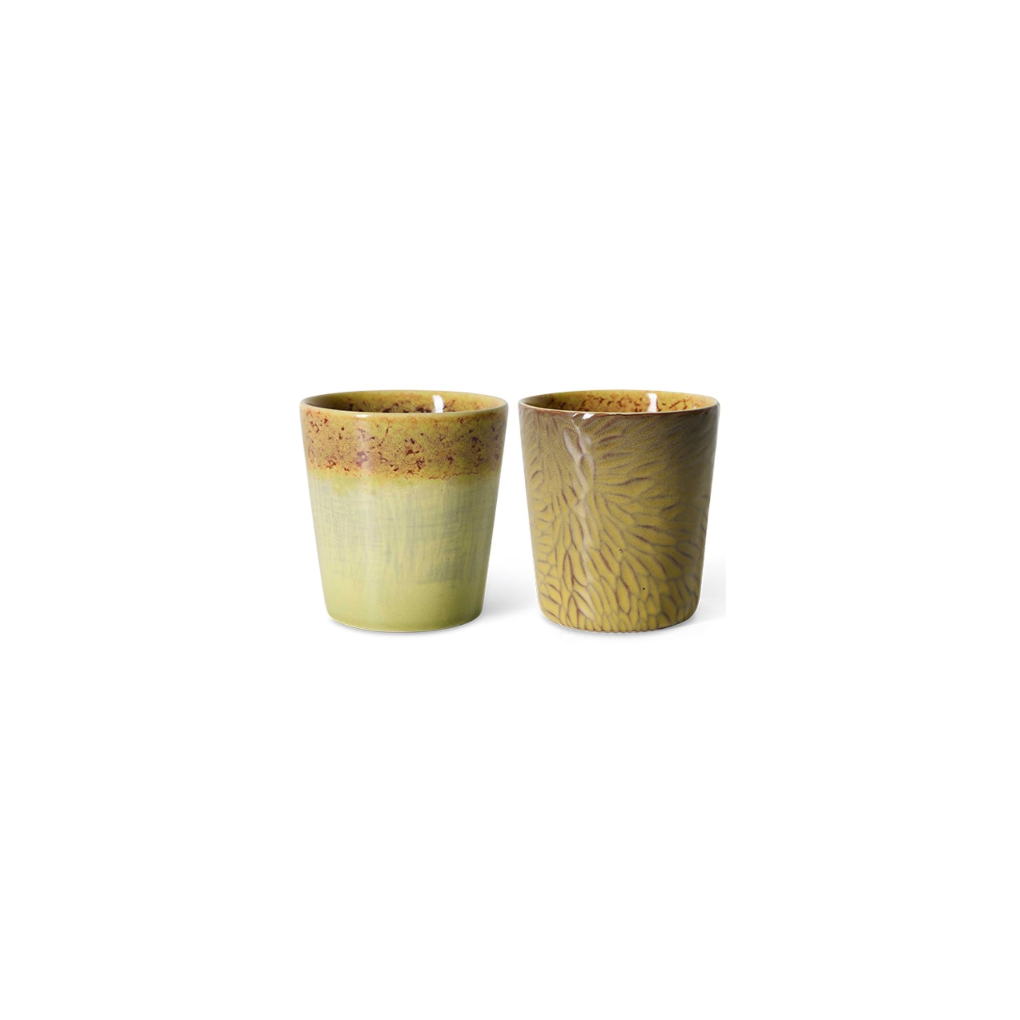 HKLIVING 70s ceramics Van Gogh Sunflower Coffee Mugs Set of 2