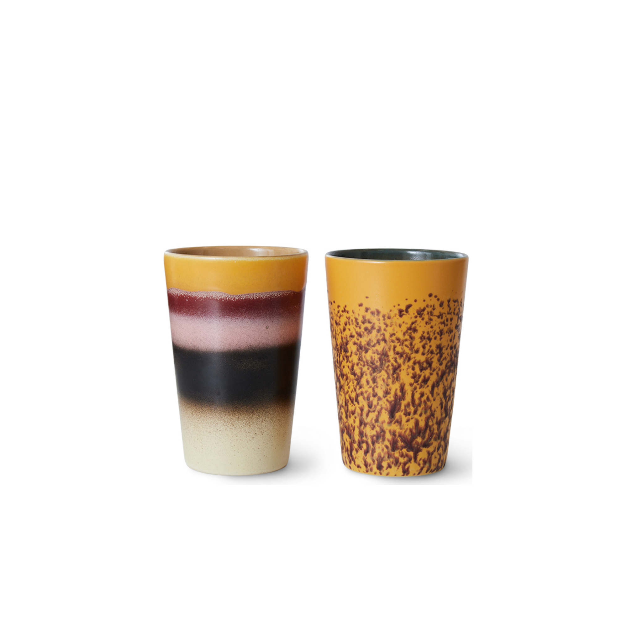 HKLIVING 70s Ceramics Tea Mugs Set Beach