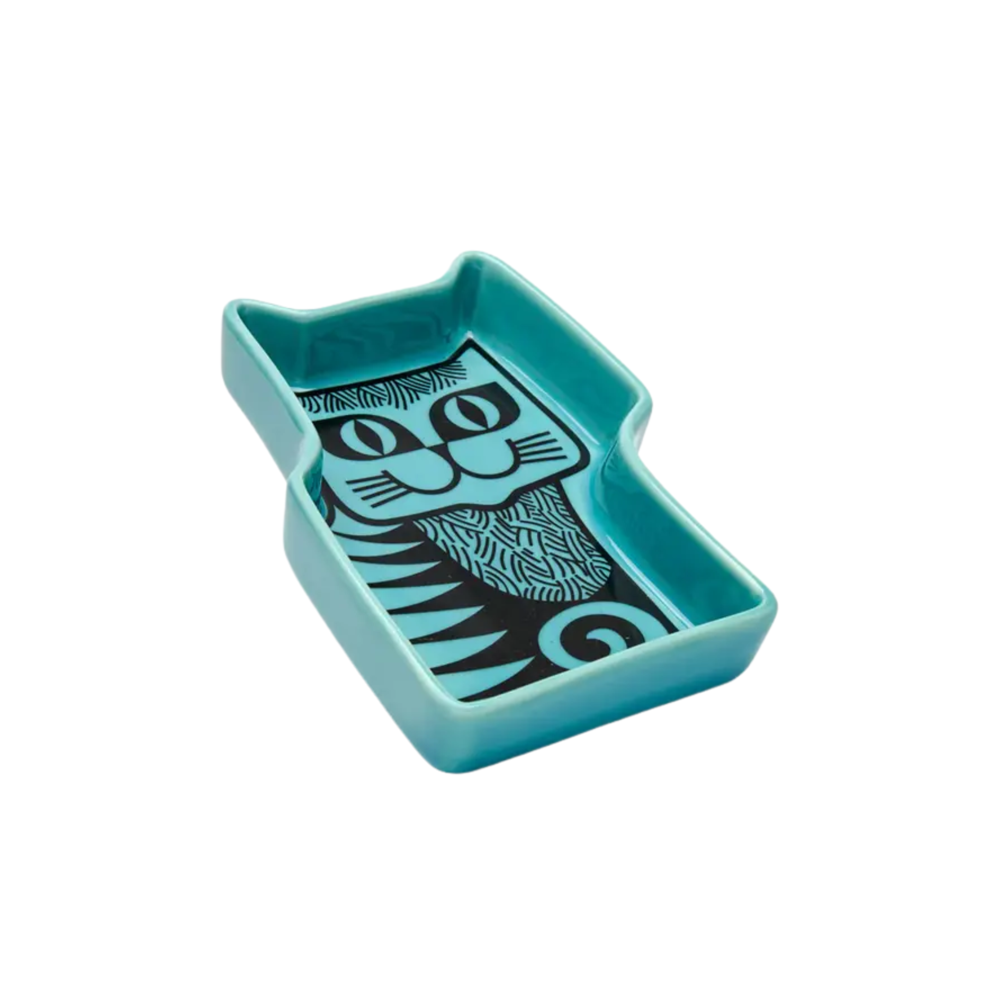 Hornsea Cat Teal Trinket Tray