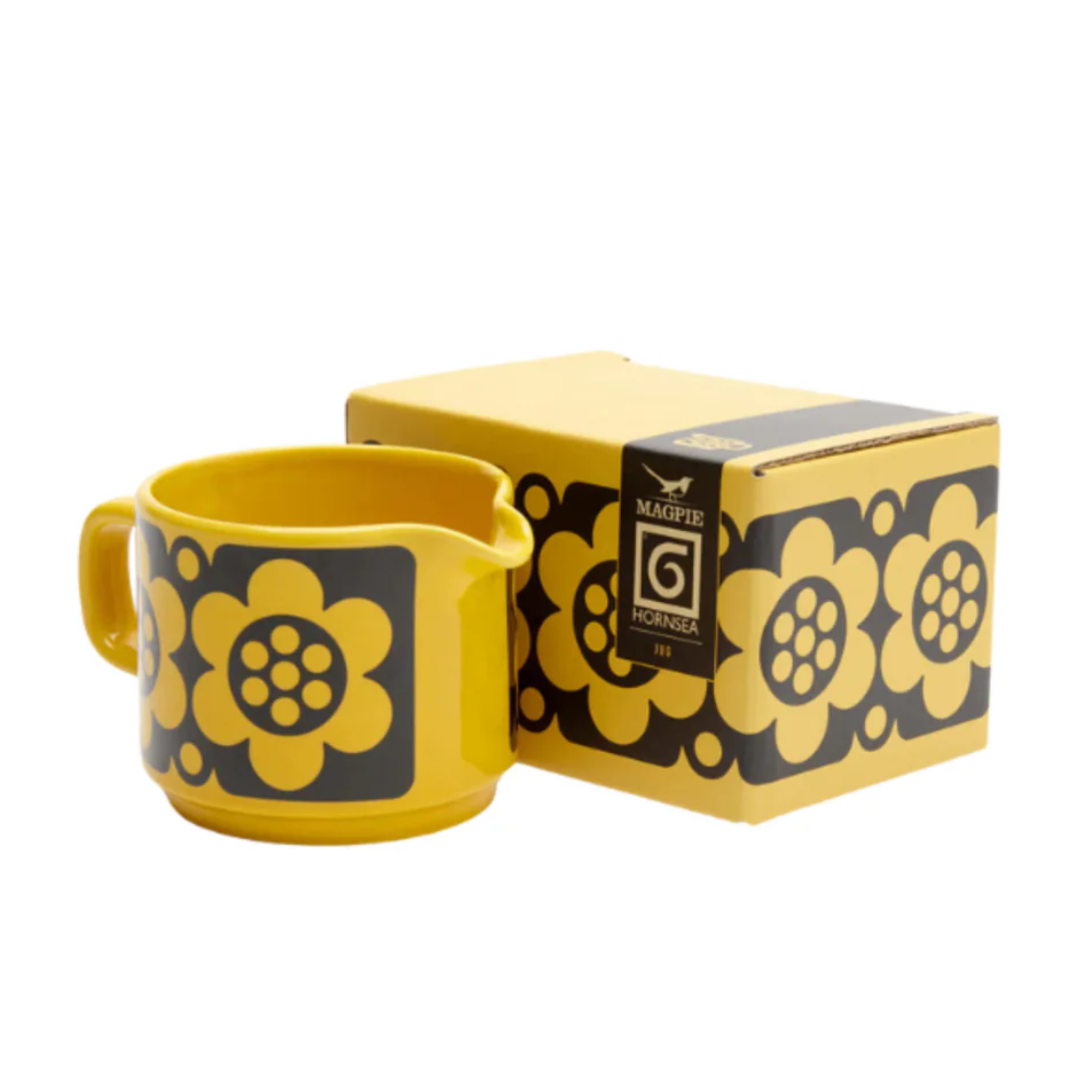 Hornses Jug Geo Flower With Box Yellow