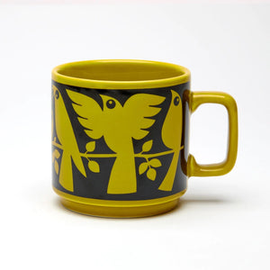 Hornsea Mug Birds Chartreuse