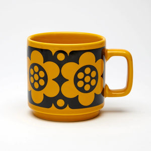 Hornsea Mug Yellow Geo Flower