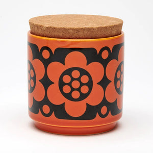 Hornsea Storage Jar Geo Flower Orange