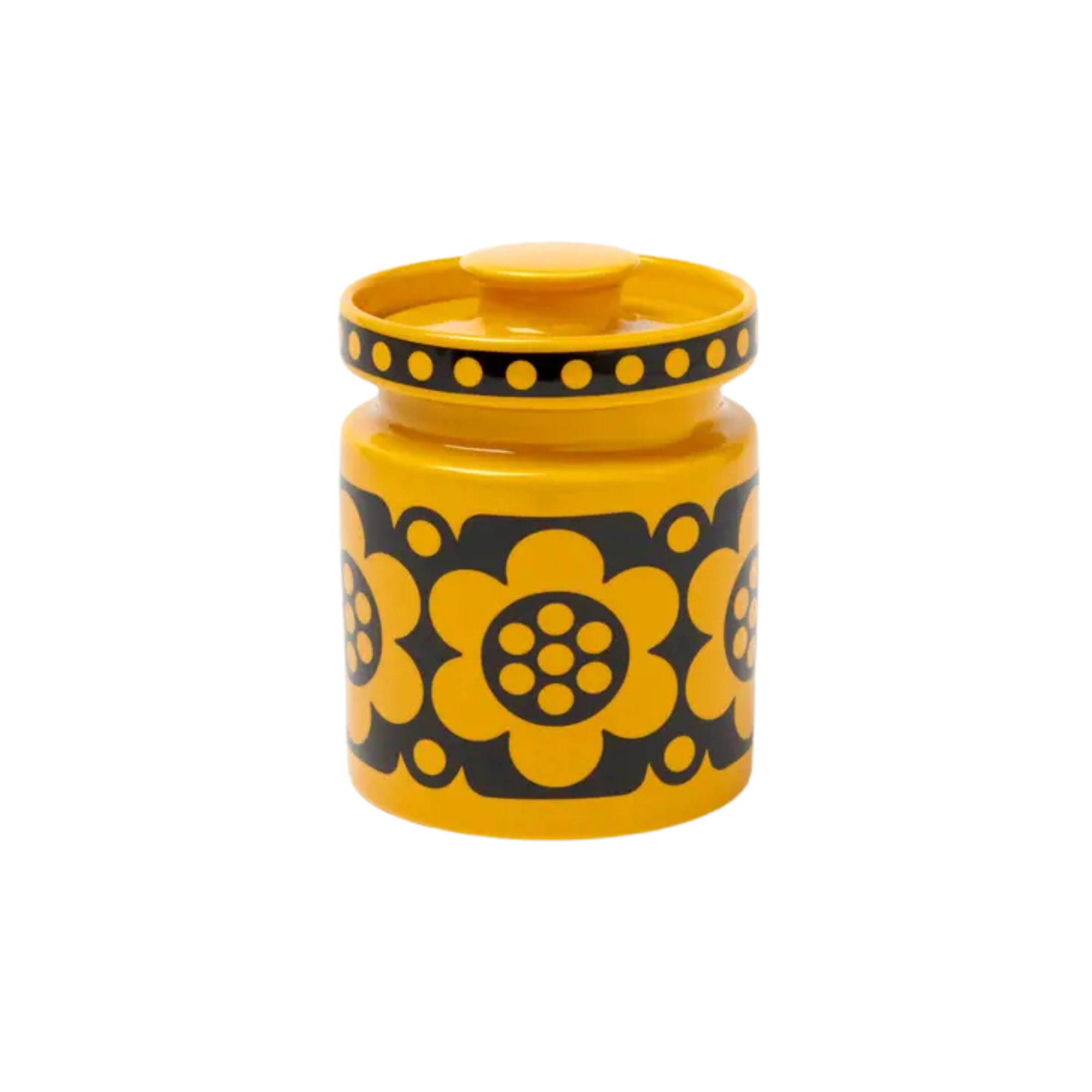 Hornsea Yellow Geo Flower Mini Jar