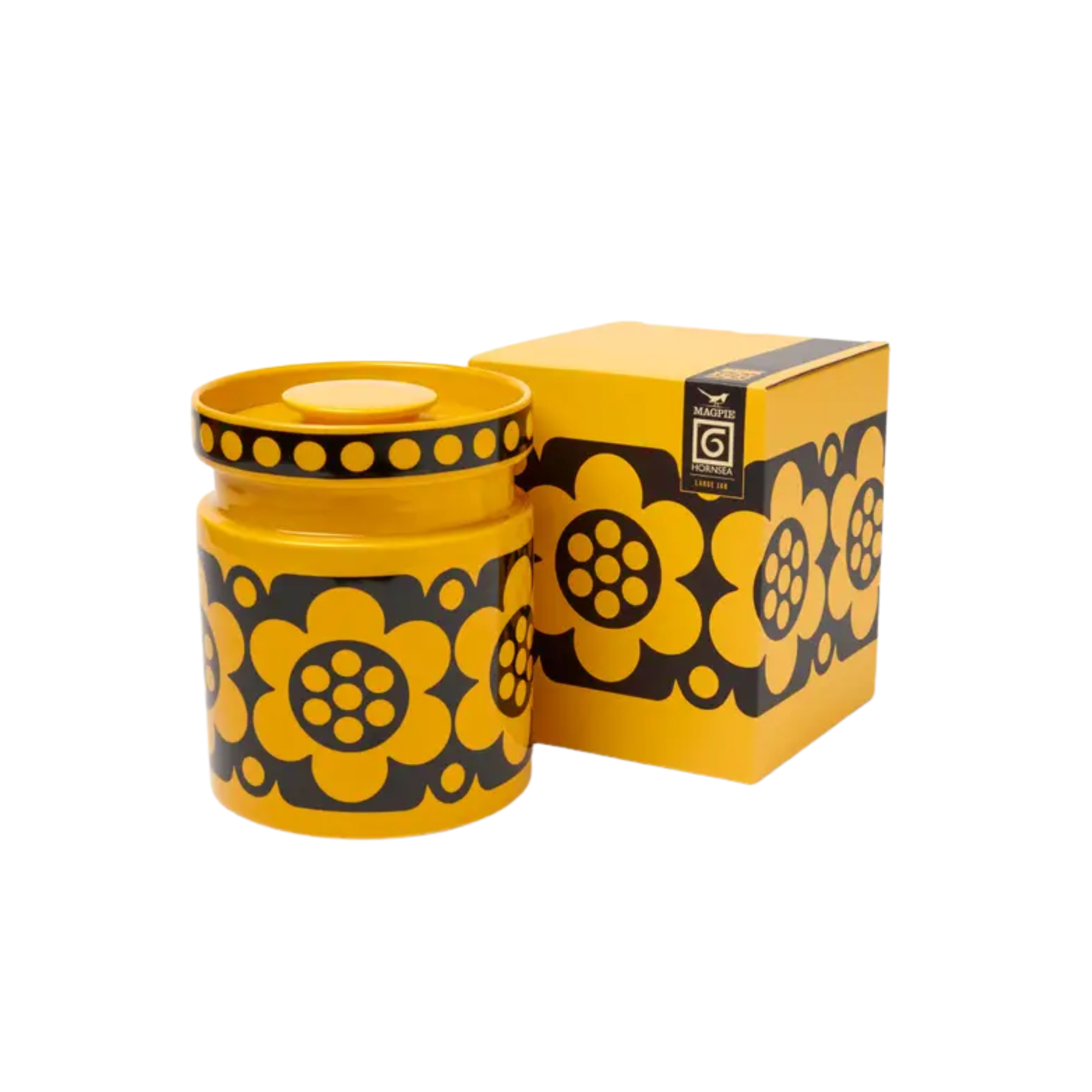 Hornsea Yellow Geo Flower Mini Vase With Box