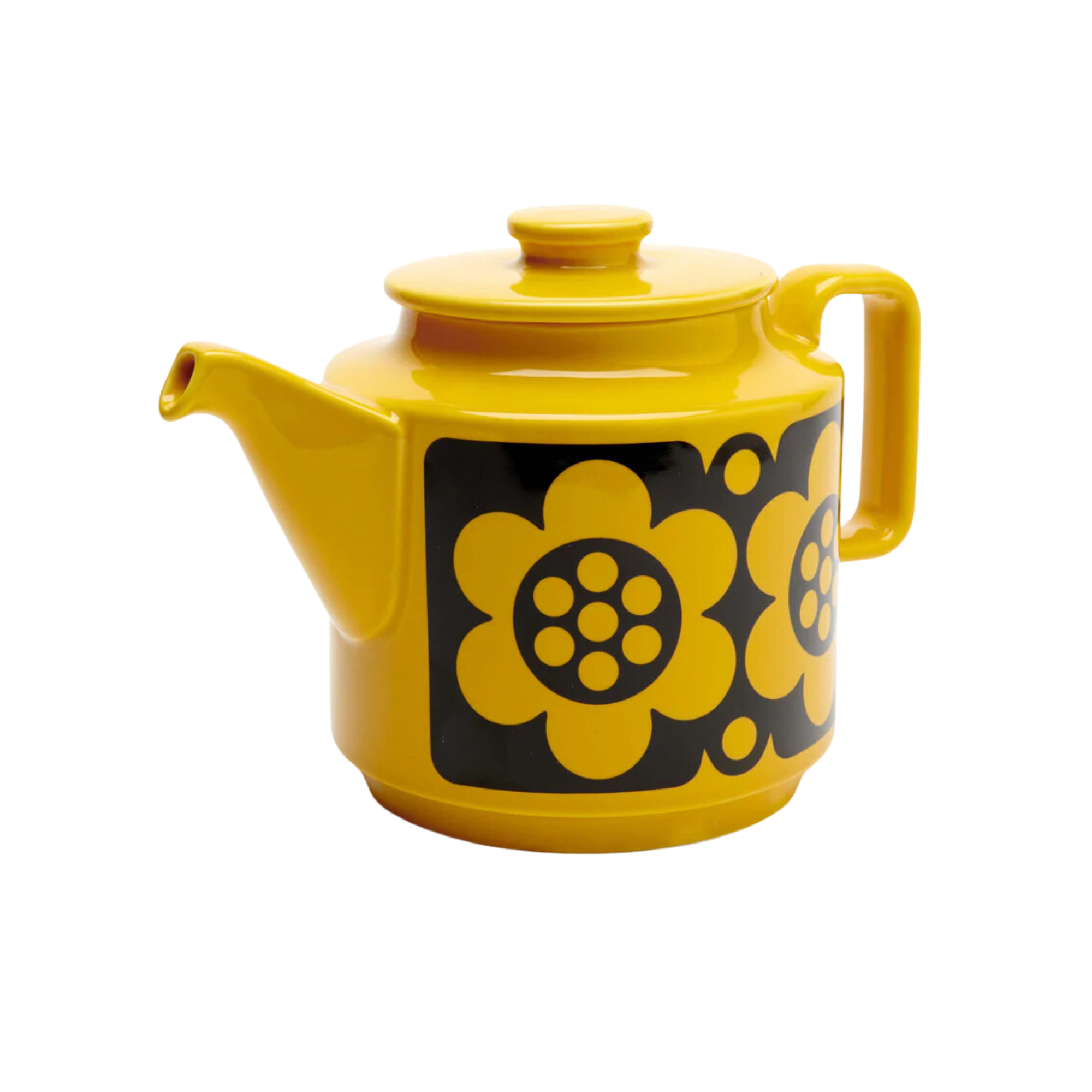 Hornsea Yellow Geo Flower Tea Pot