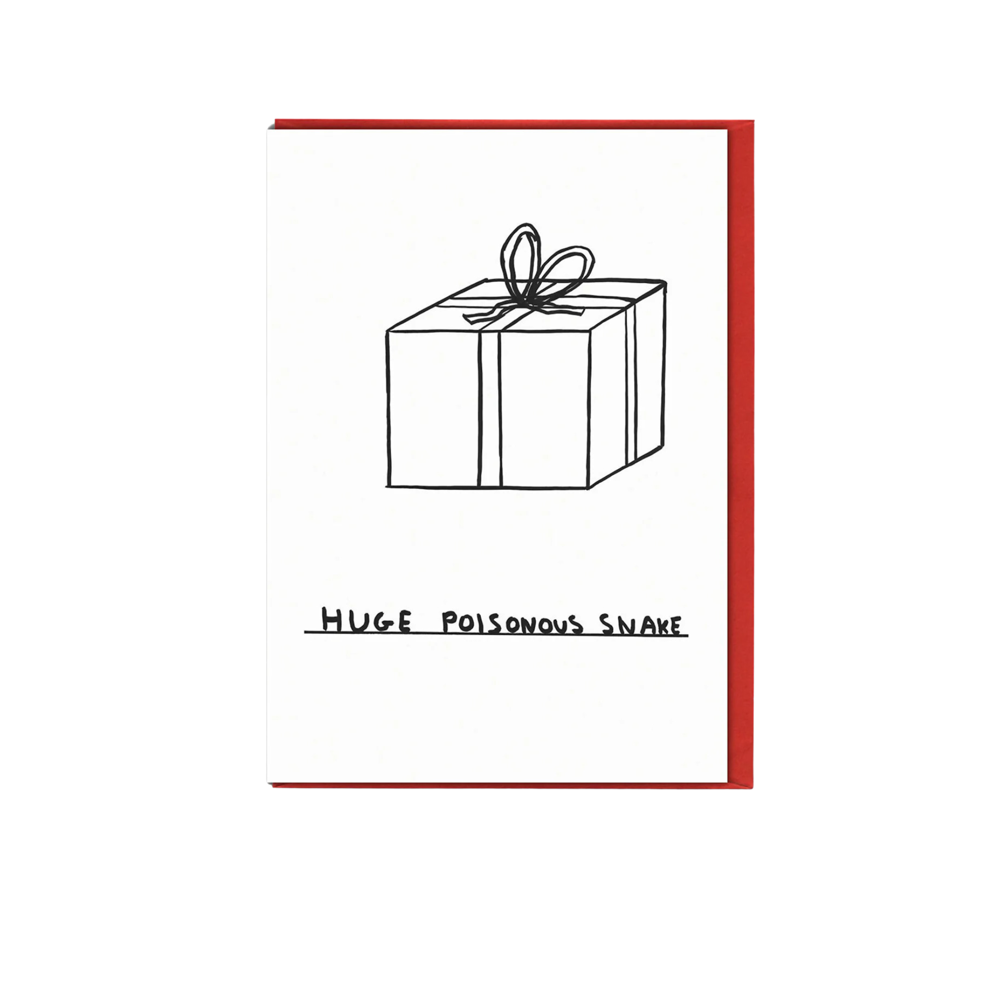 Huge Poisonous Snake Christmas Card