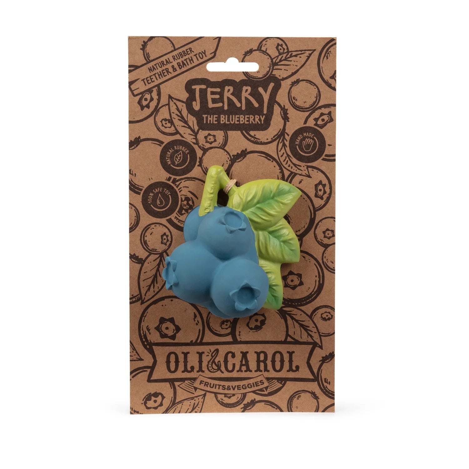 Jerry the Blueberry Baby Teether Packaging