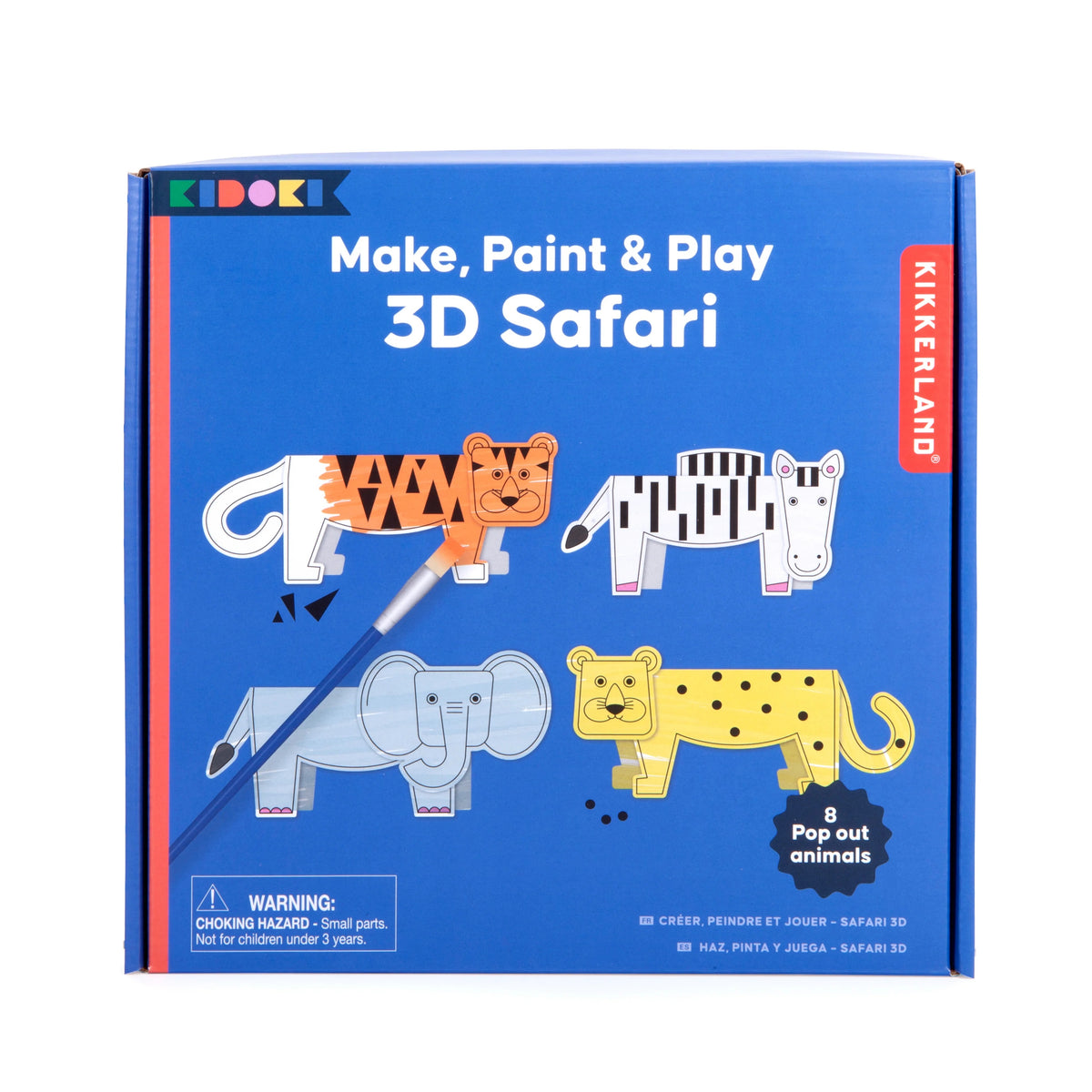 Kidoki Make Paint and Play 3D Safari Kit