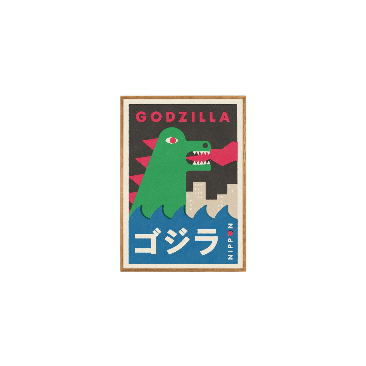 Kieron Redmond Japanese Matchbox Godzilla A4 Print