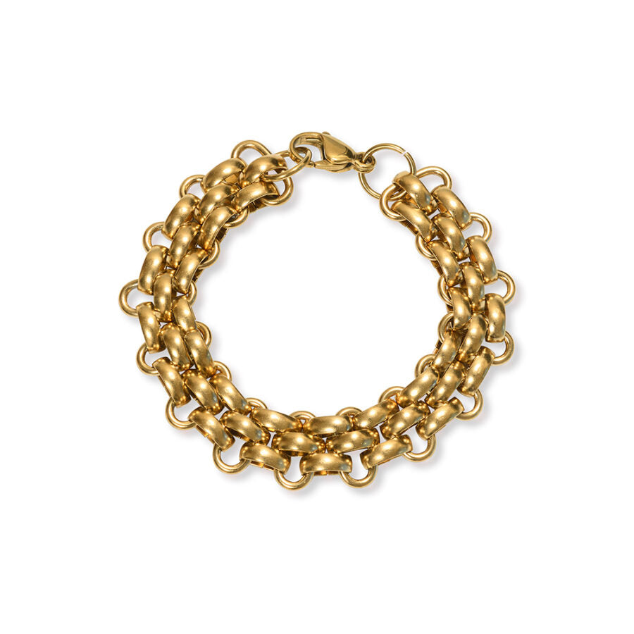 A Weathered Penny Gold Knit Bracelet
