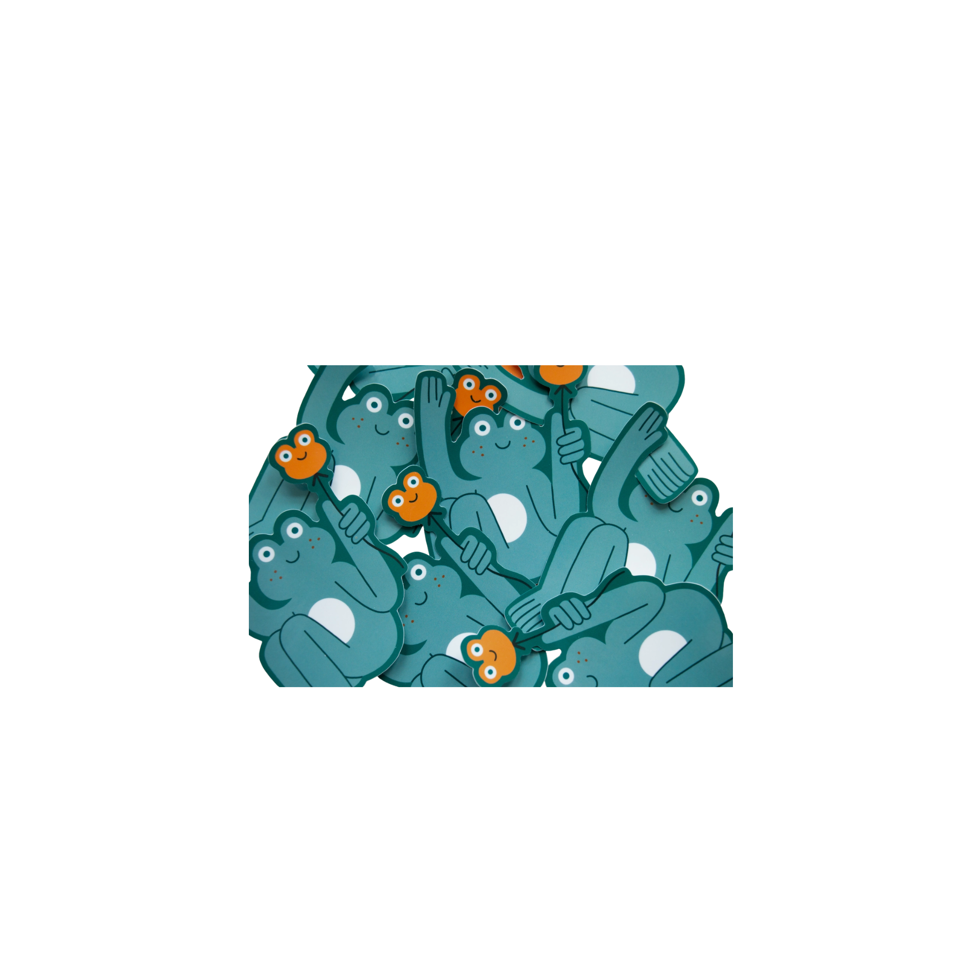 Lauren Morsley Frog With Balloon Stickers
