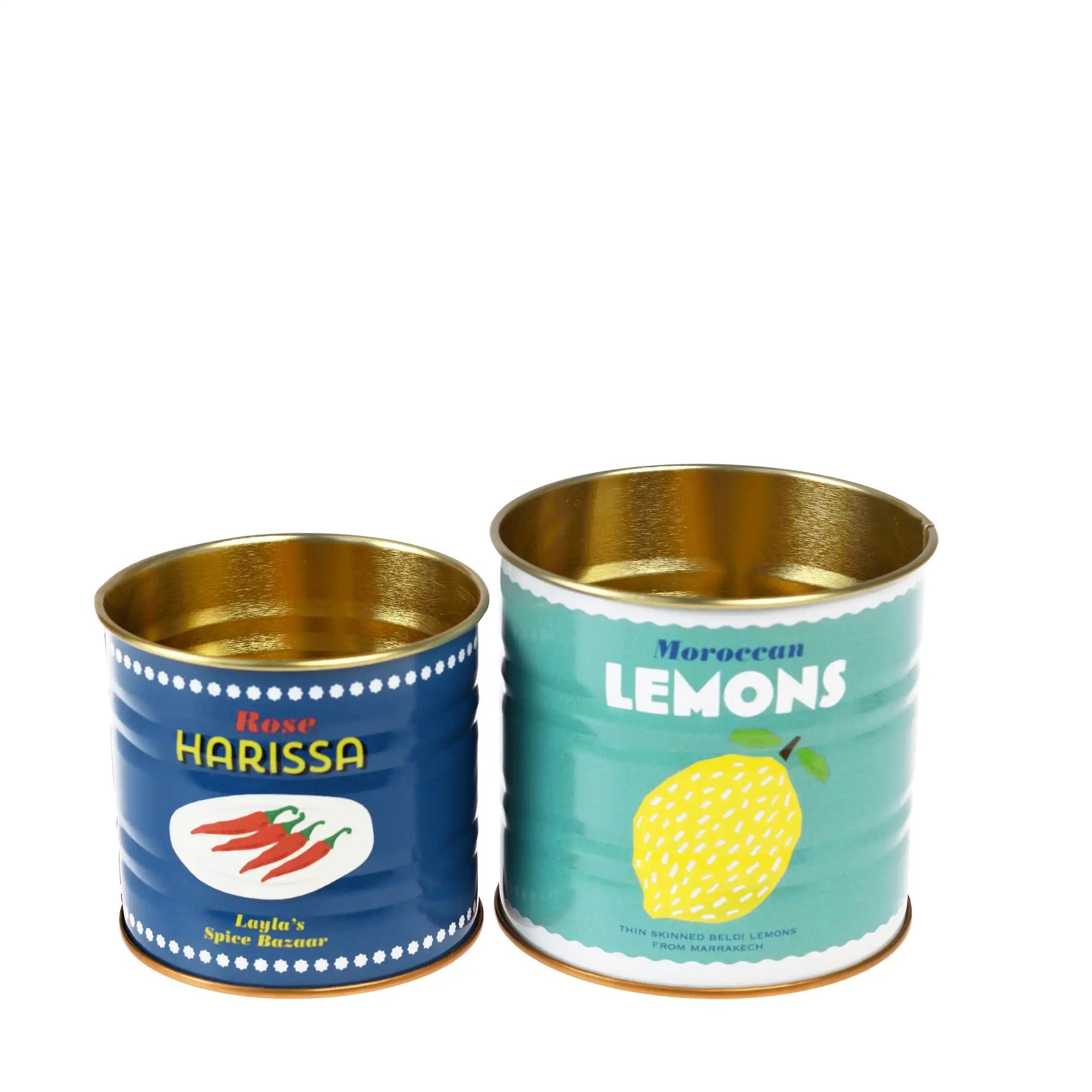 Lemons and Harissa Mini Storage Tins Set of 2