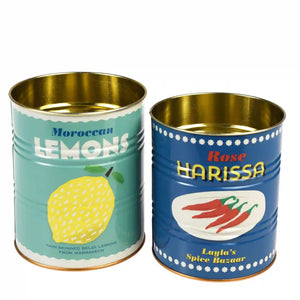Lemons and Harissa Storage Tins Set of 2