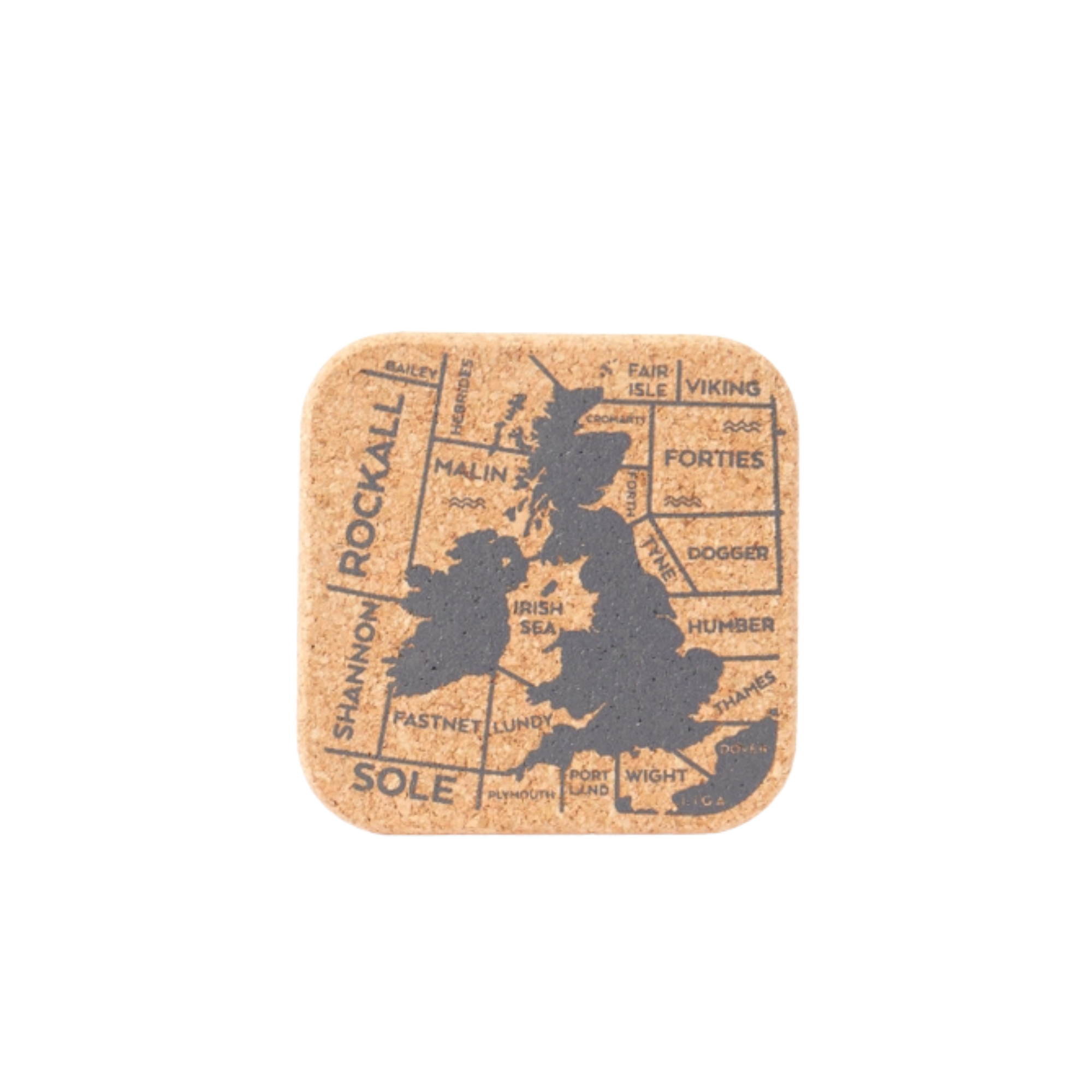 LIGA Shipping Forecast Set of Four Cork Coasters