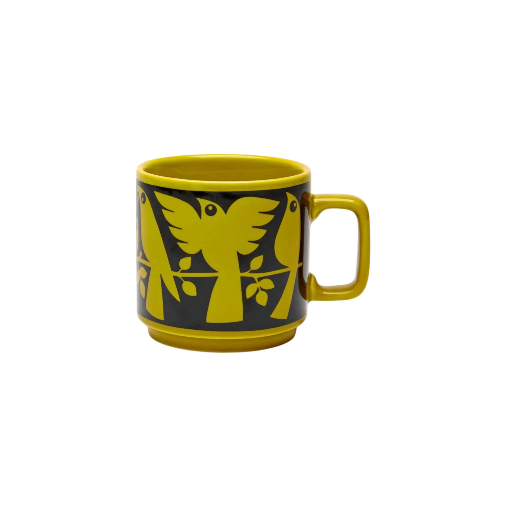 Magpie x Hornsea Chartreuse Birds on a Branch Mug