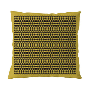 Magpie Hornsea Repeat Flower Cushion Chartreuse Back