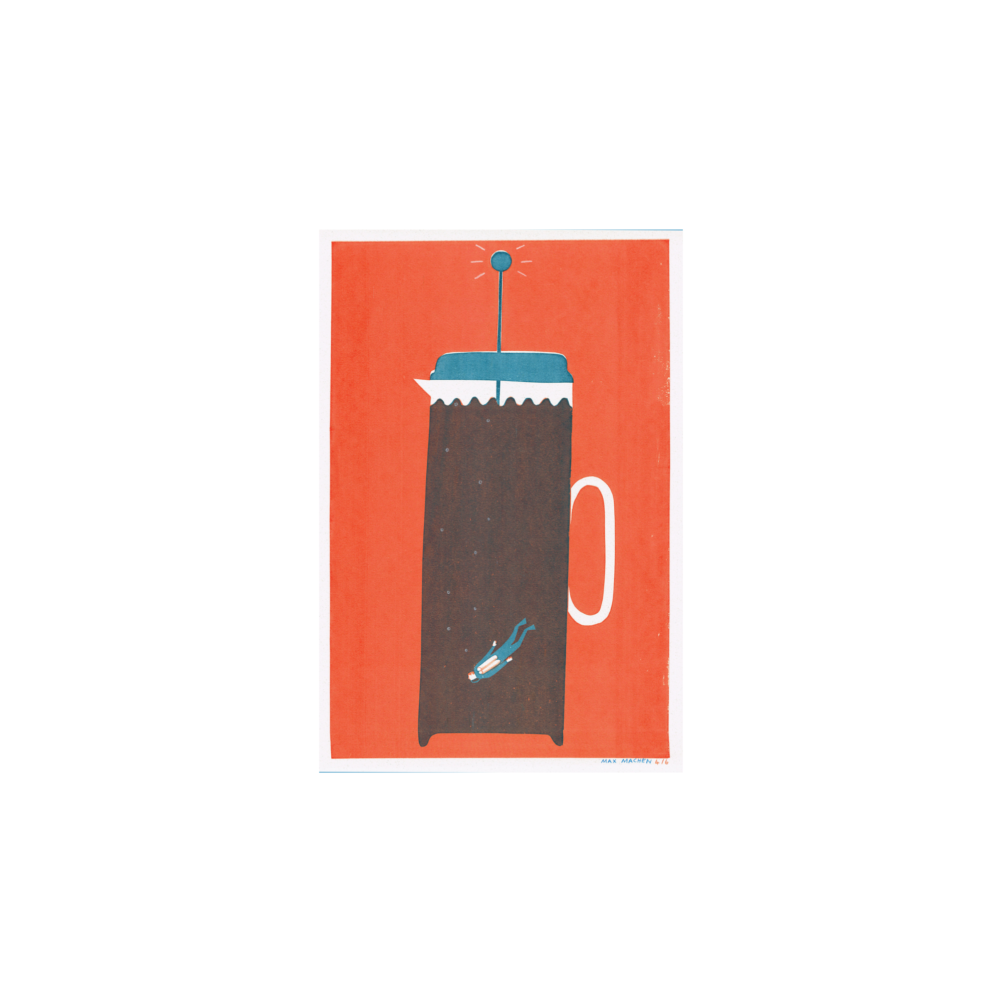 Max Machen Coffee Diver Print