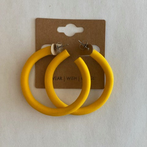 Wear With Grace Medium Hoop Sunshine Yellow