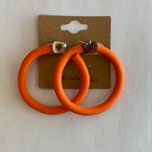 Wear With Grace Medium Hoop Tangerine