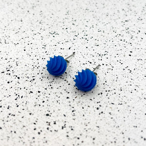 Sarah Joy Jewellery Mini Twist Stud Earrings Royal Blue