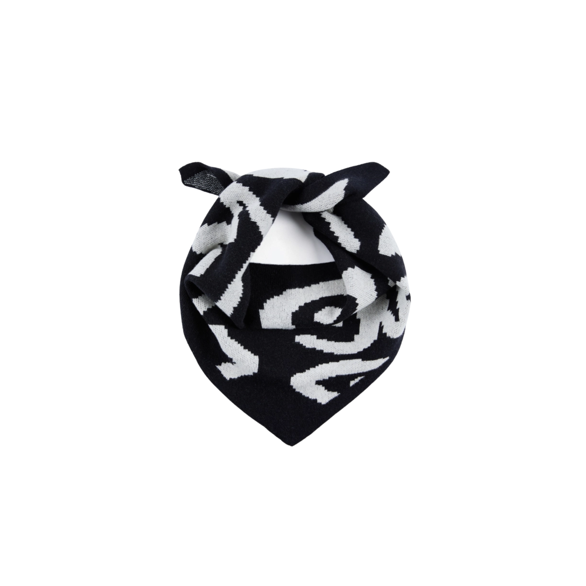 Miss PomPom 90s Doodle Black Triangle Scarf