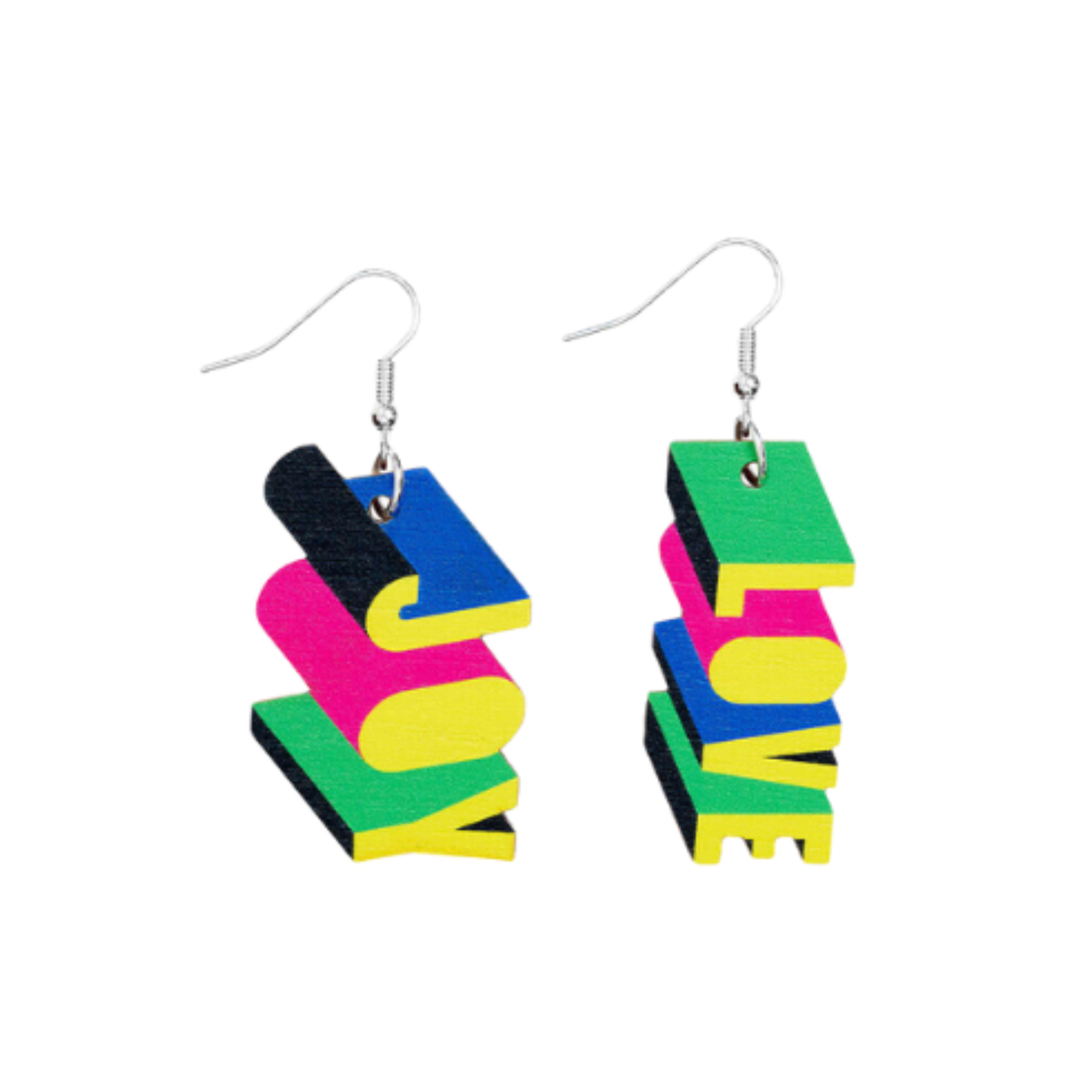 Tatty Devine Morag Myerscough Love and Joy Earrings